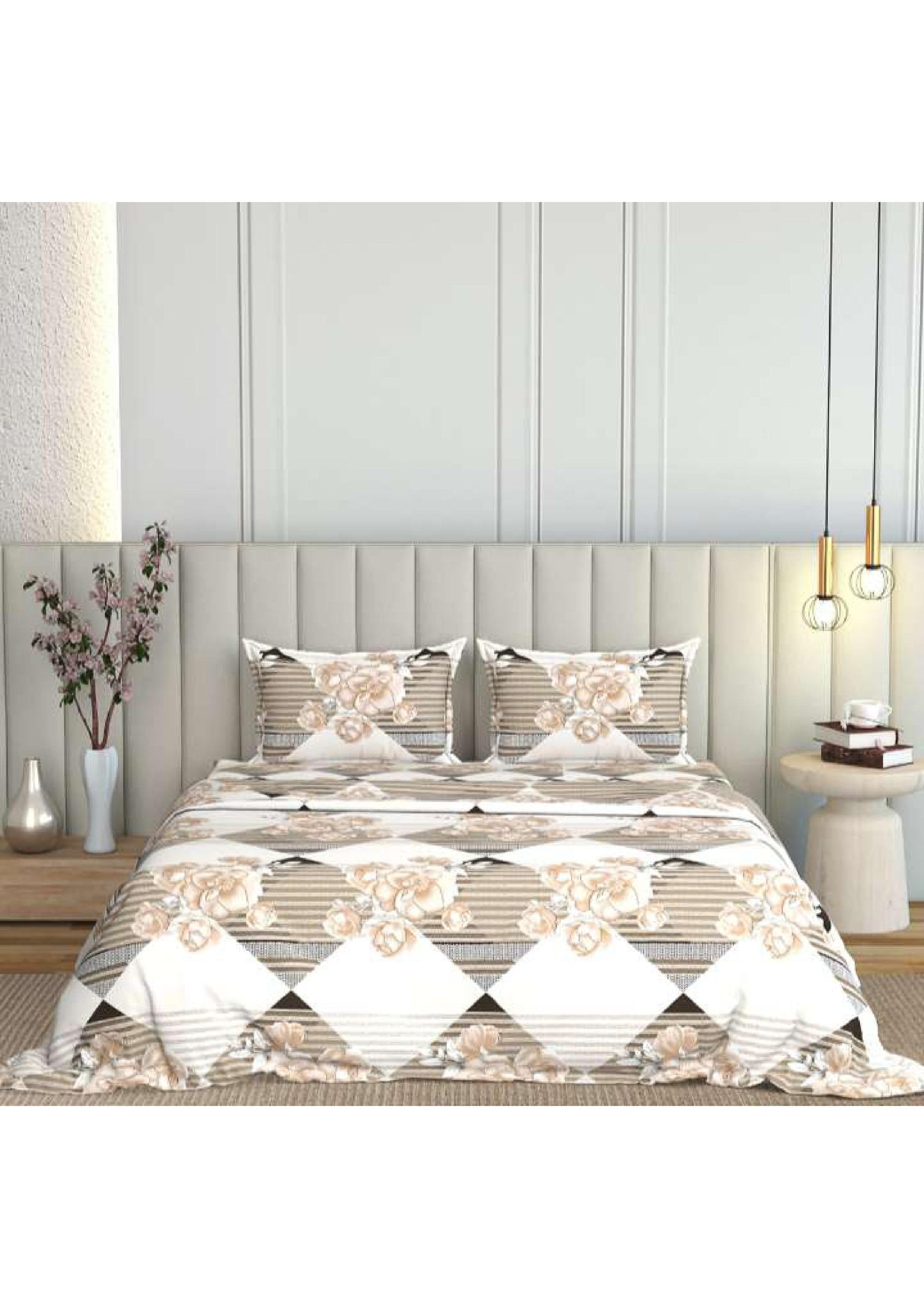 BS99: Kamet Double Bed Sheets Set With Dohar