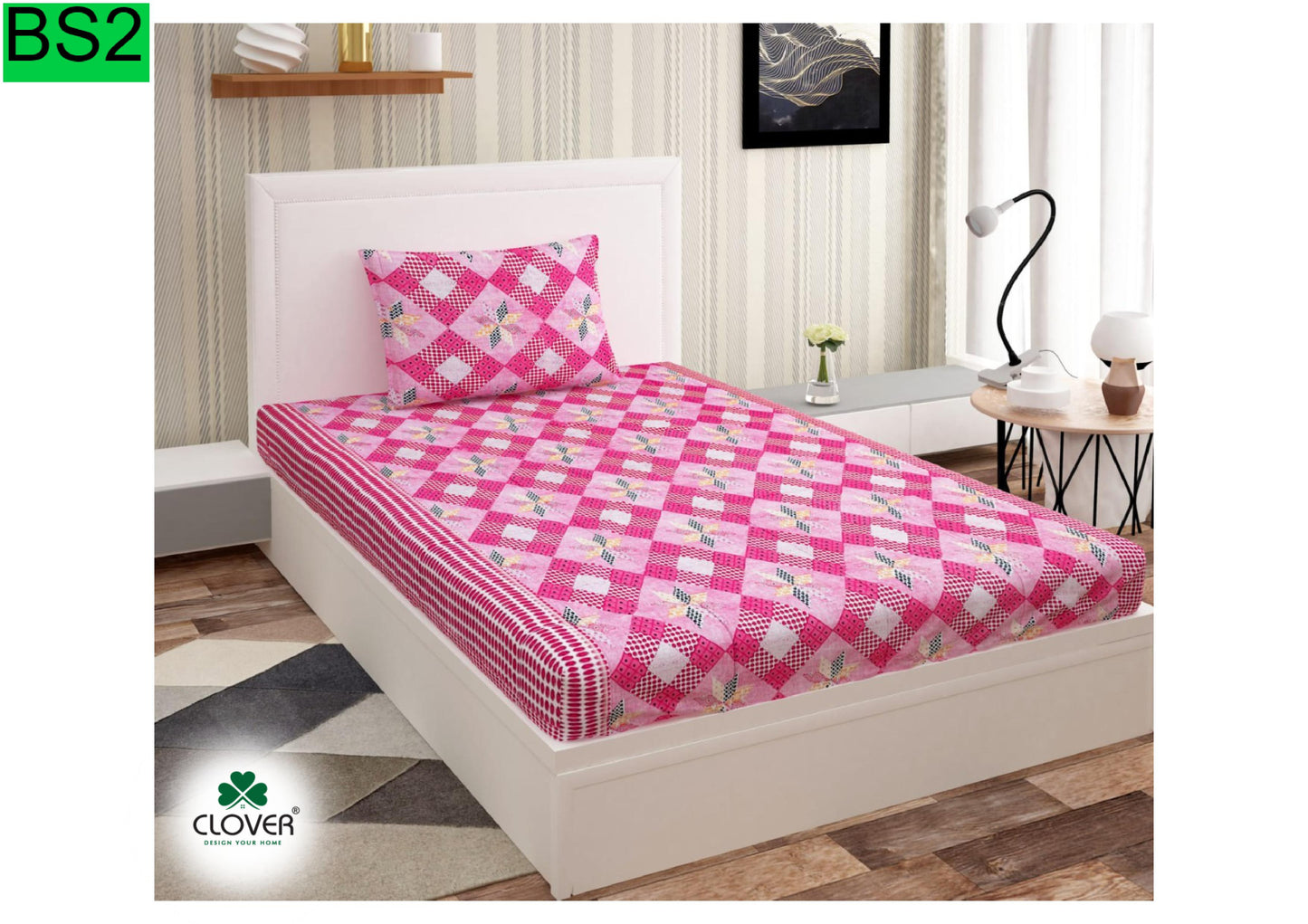 BS2: Ritz Single Bed Sheets (Pair Packing)