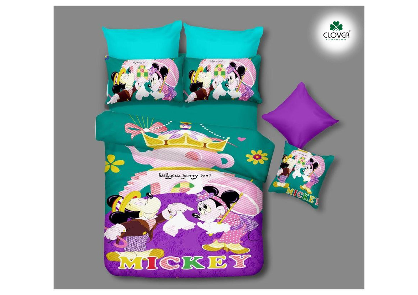 BS43: Digital Kids Double Bed Sheets