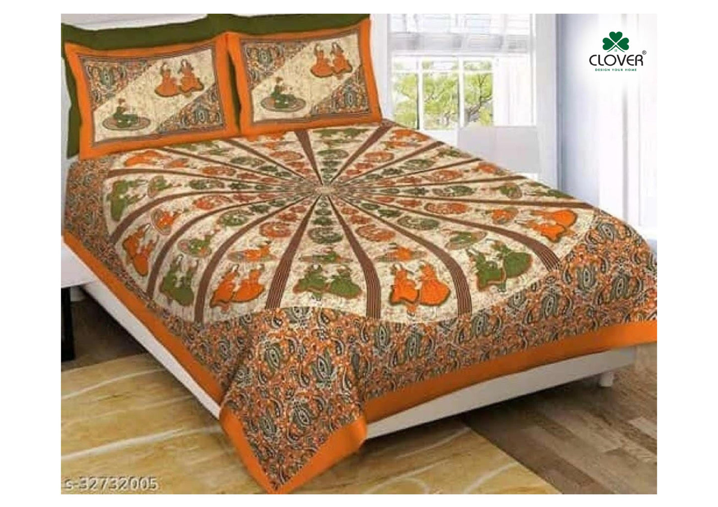 BS67: Kathputli Cotton Double Bed Sheets