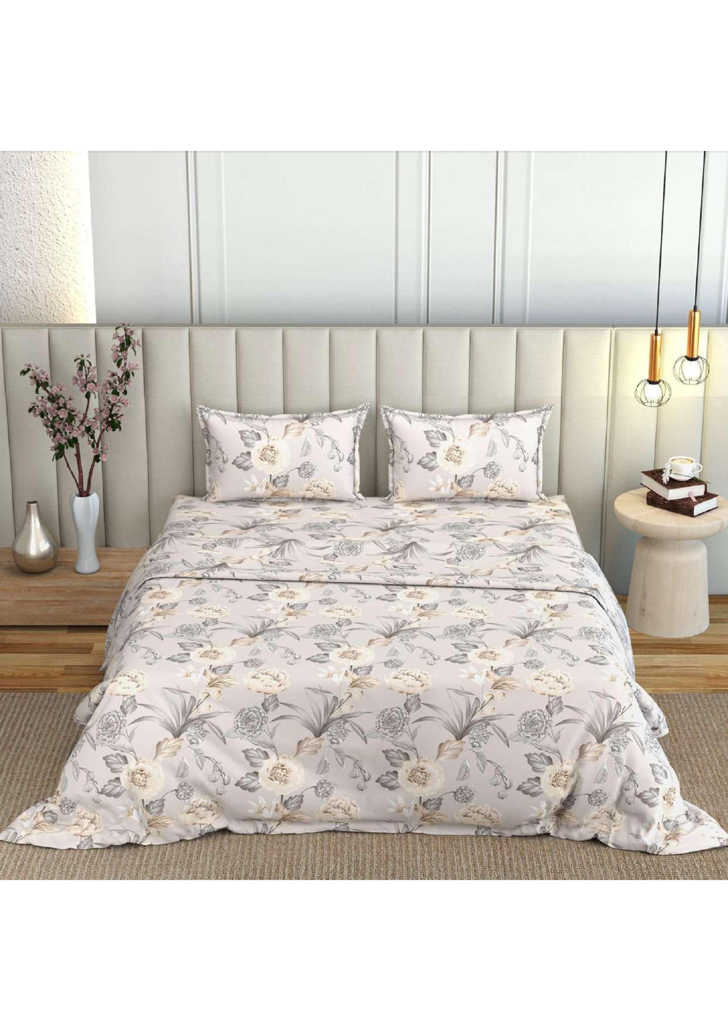 BS99: Kamet Double Bed Sheets Set With Dohar