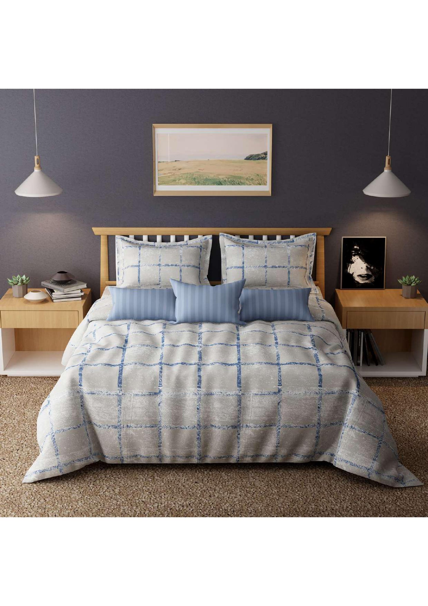BS105: S-Cross Double Bed Sheets