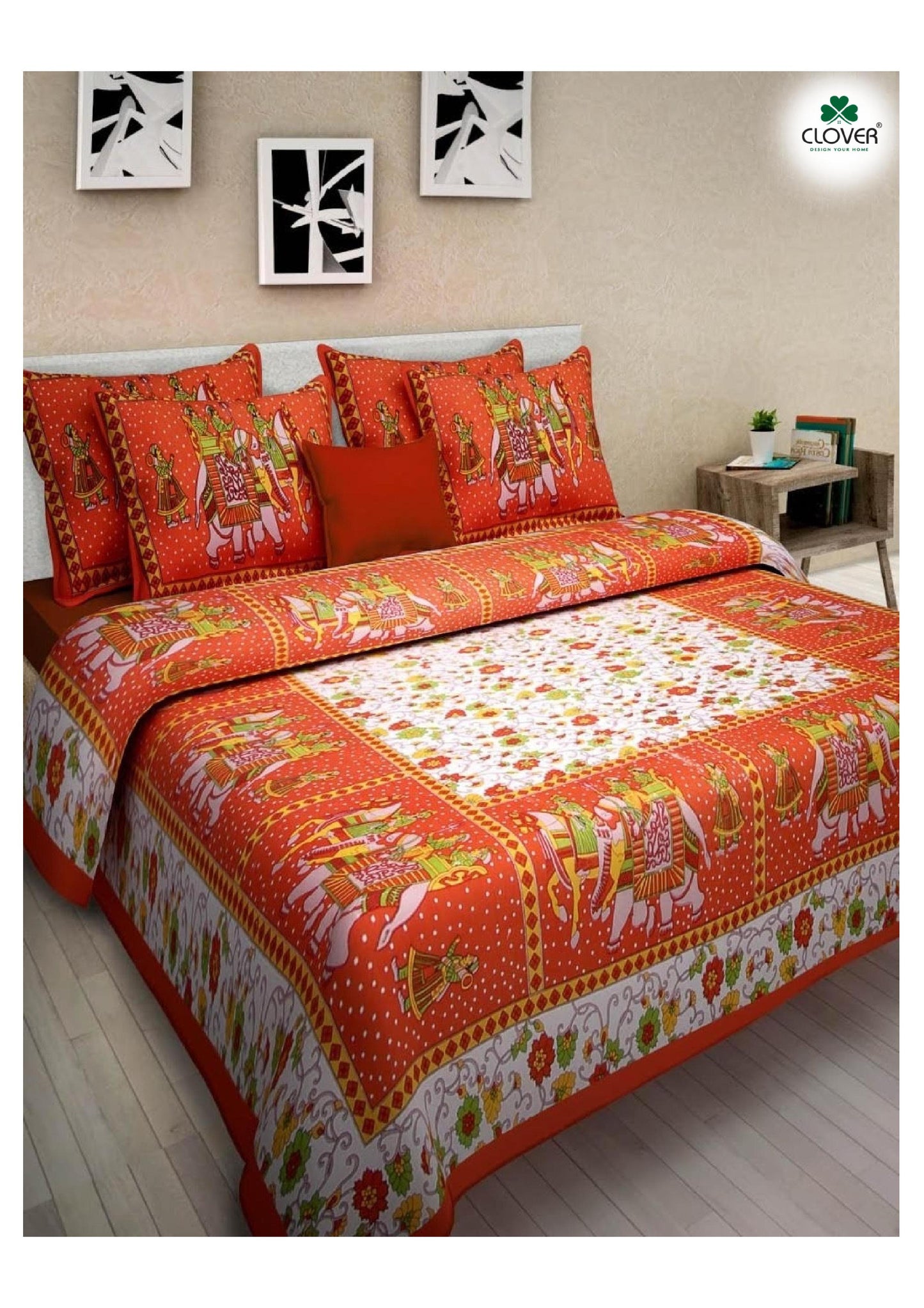 BS67: Kathputli Cotton Double Bed Sheets