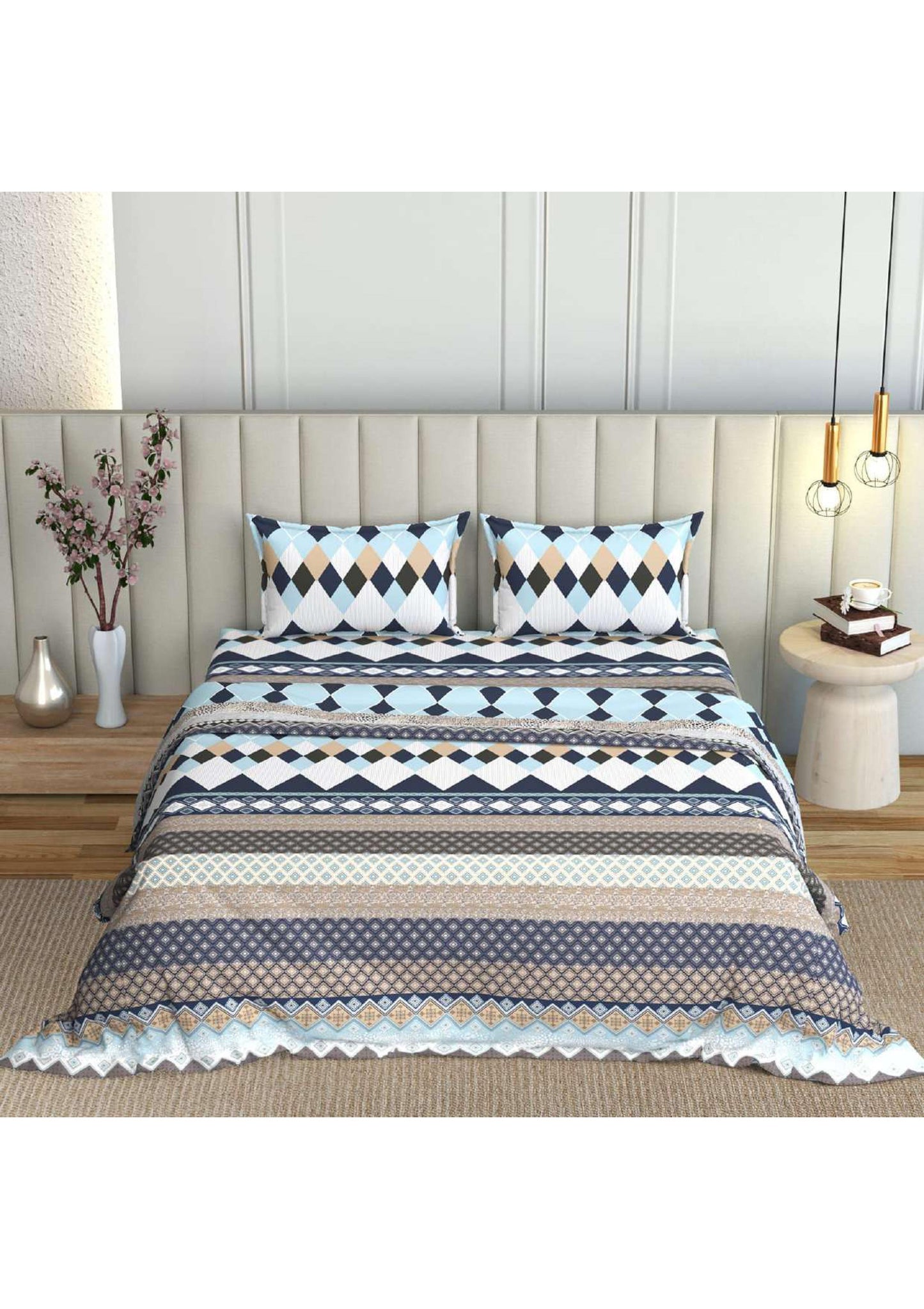 BS99: Kamet Double Bed Sheets Set With Dohar