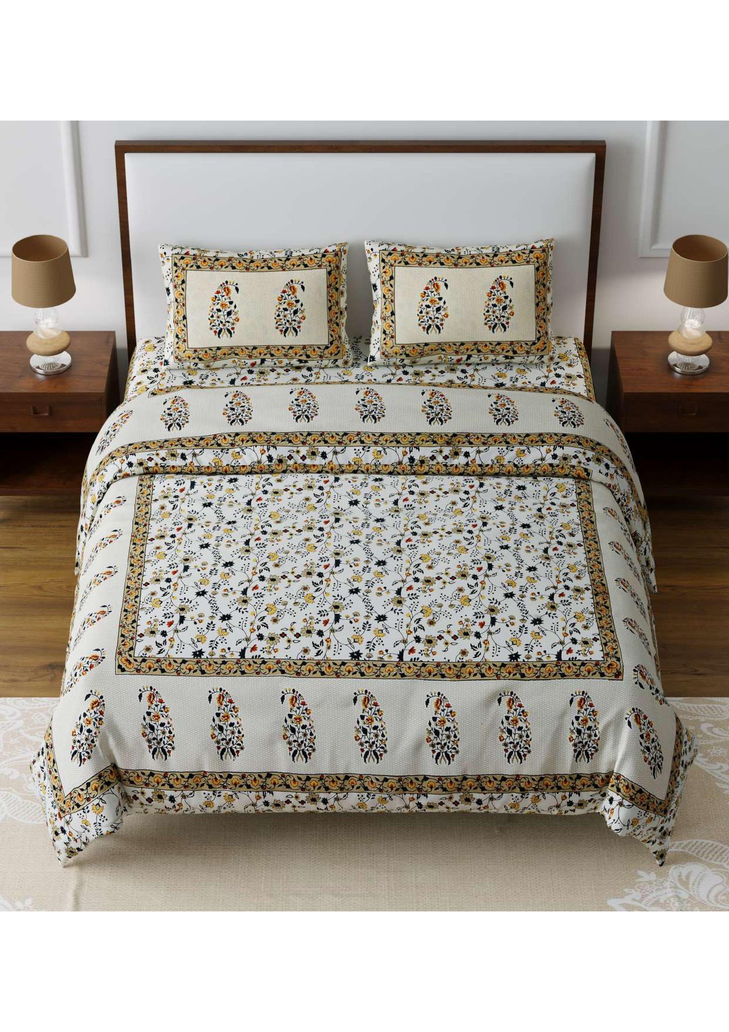BS52: Kumbhalgarh King Cotton Double Bed Sheets