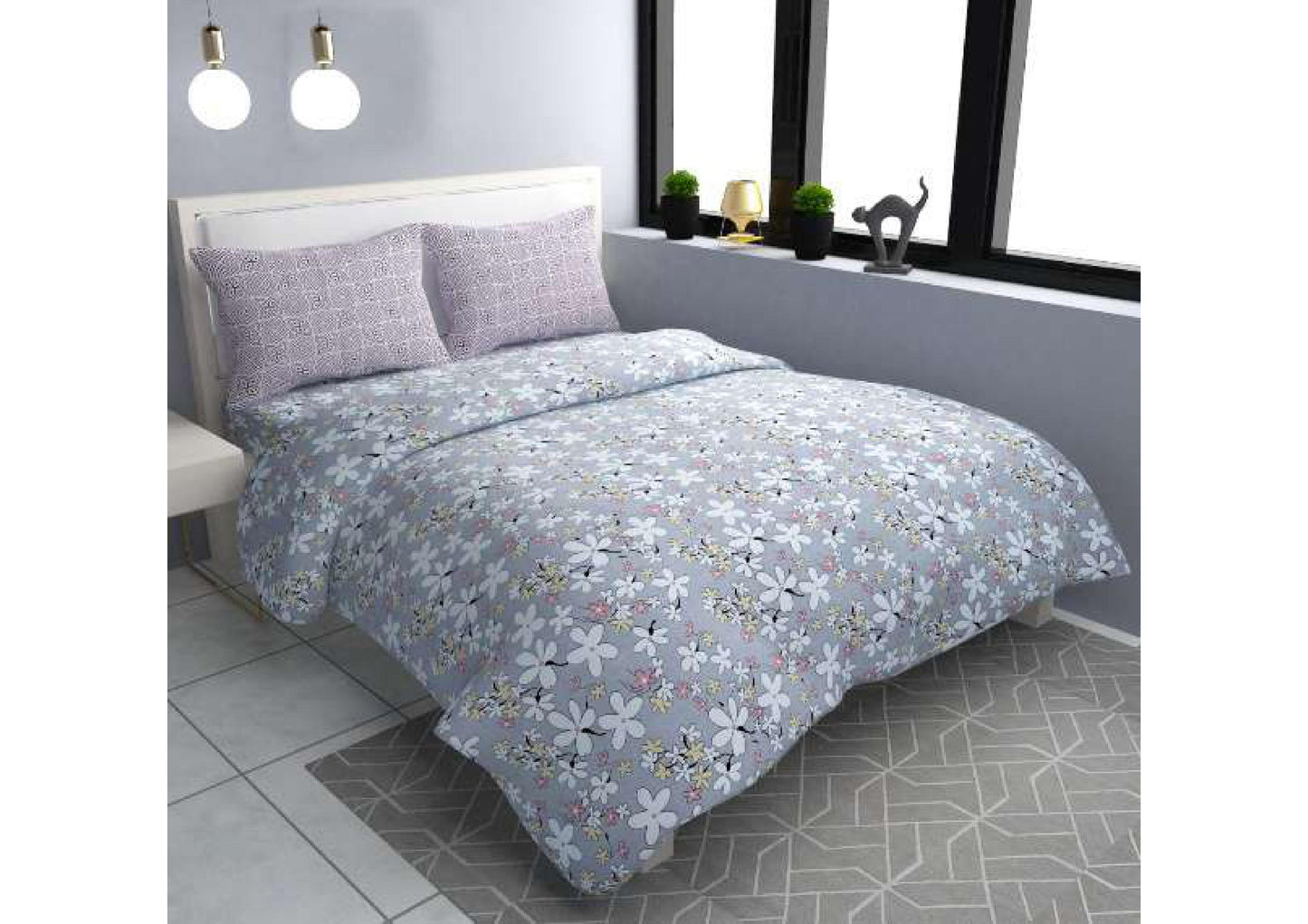 BS64: Perk Fitted S. King Double Bed Sheets