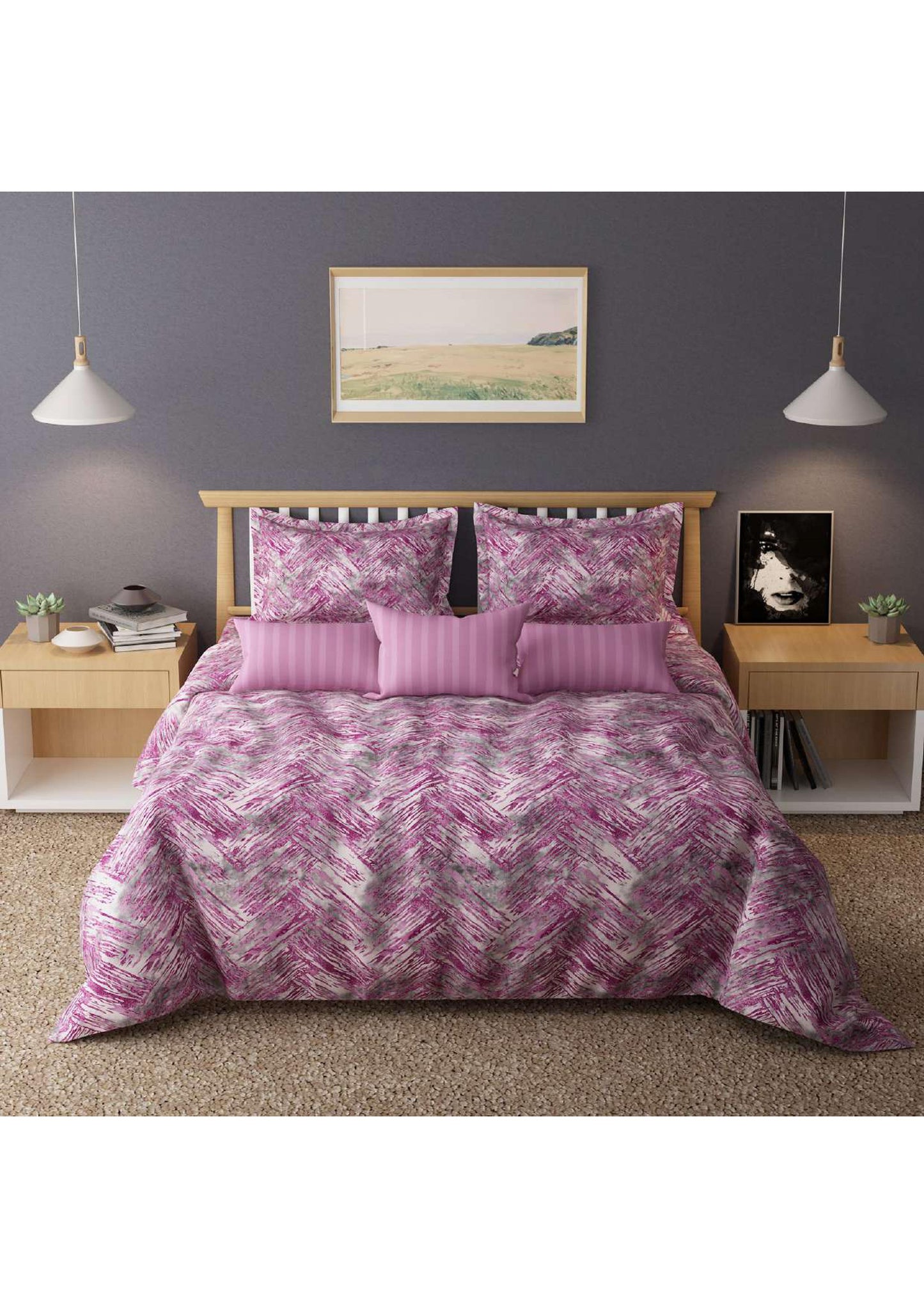 BS105: S-Cross Double Bed Sheets