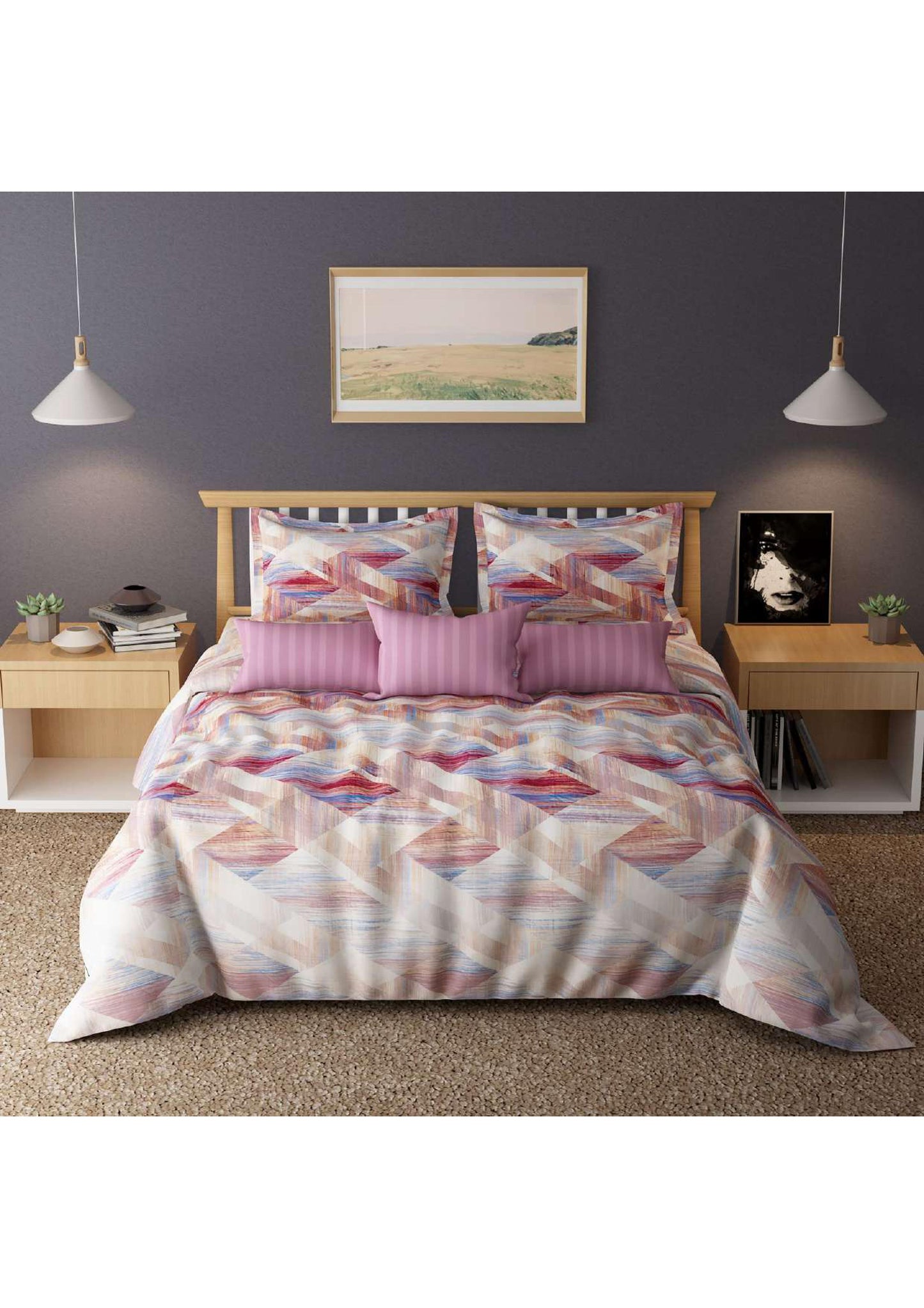 BS105: S-Cross Double Bed Sheets