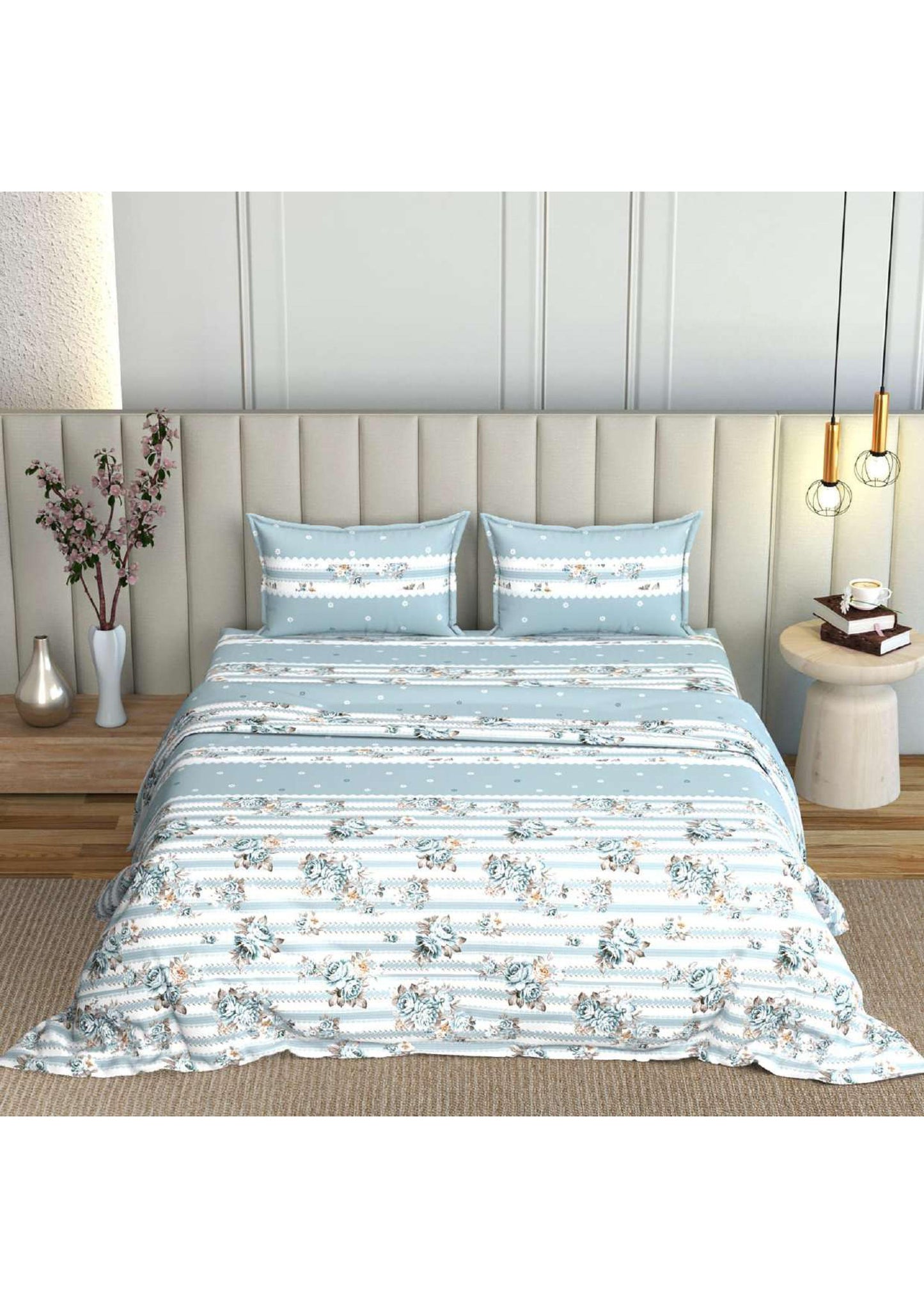 BS99: Kamet Double Bed Sheets Set With Dohar