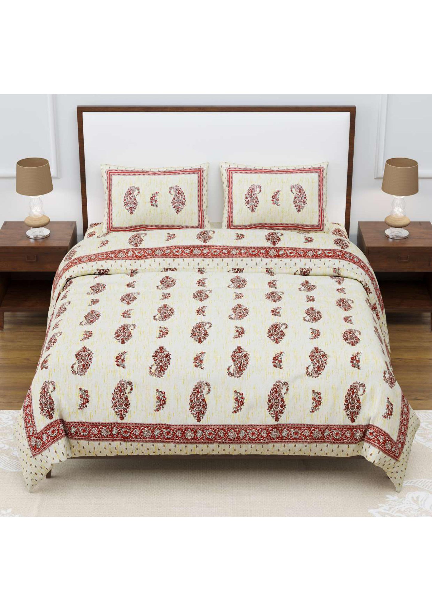 BS52: Kumbhalgarh King Cotton Double Bed Sheets