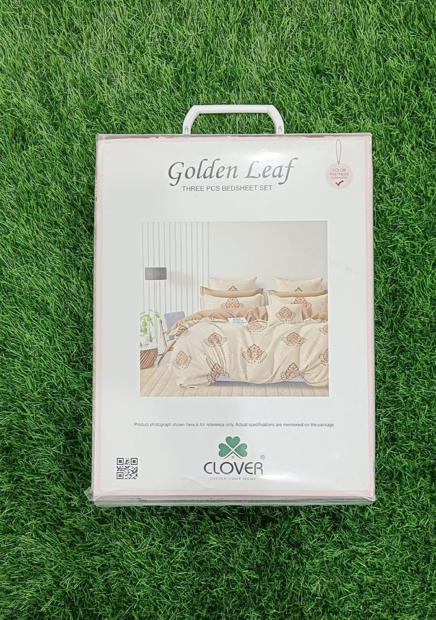 BS104: Golden Leaf Gift Packing Double Bed Sheets