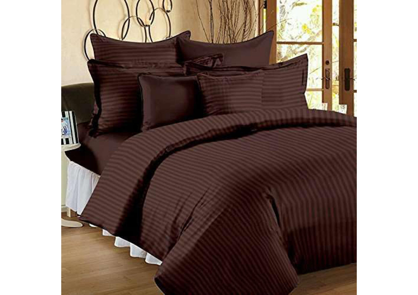BS136: Virgo Stripes S. King Double Bed Sheets