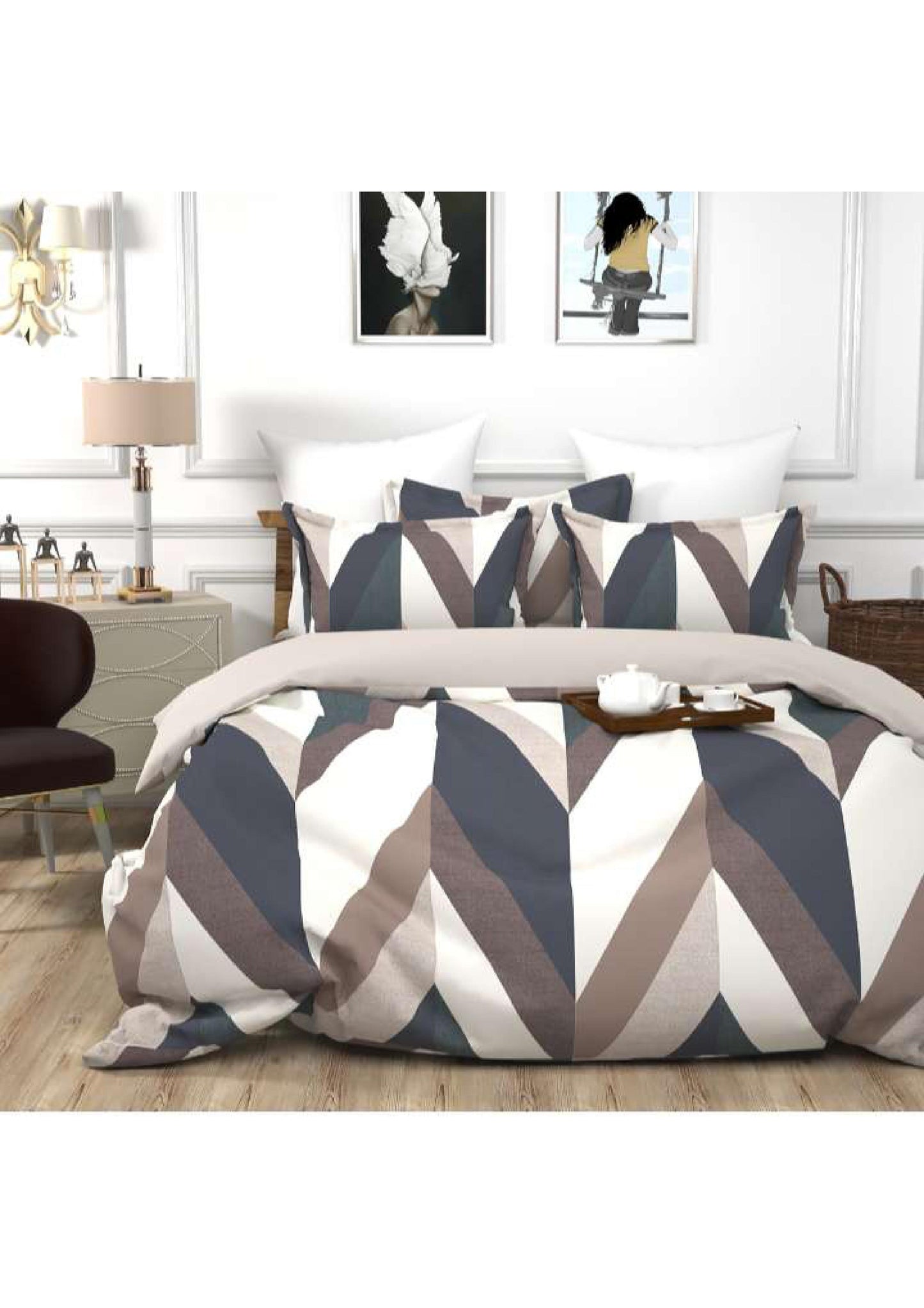 BS99: Kamet Double Bed Sheets Set With Dohar