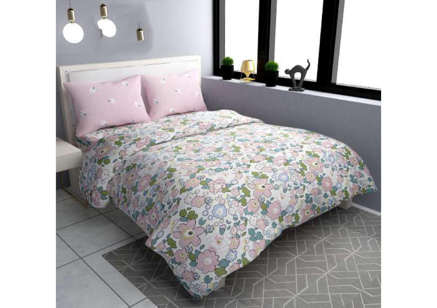 BS64: Perk Fitted S. King Double Bed Sheets