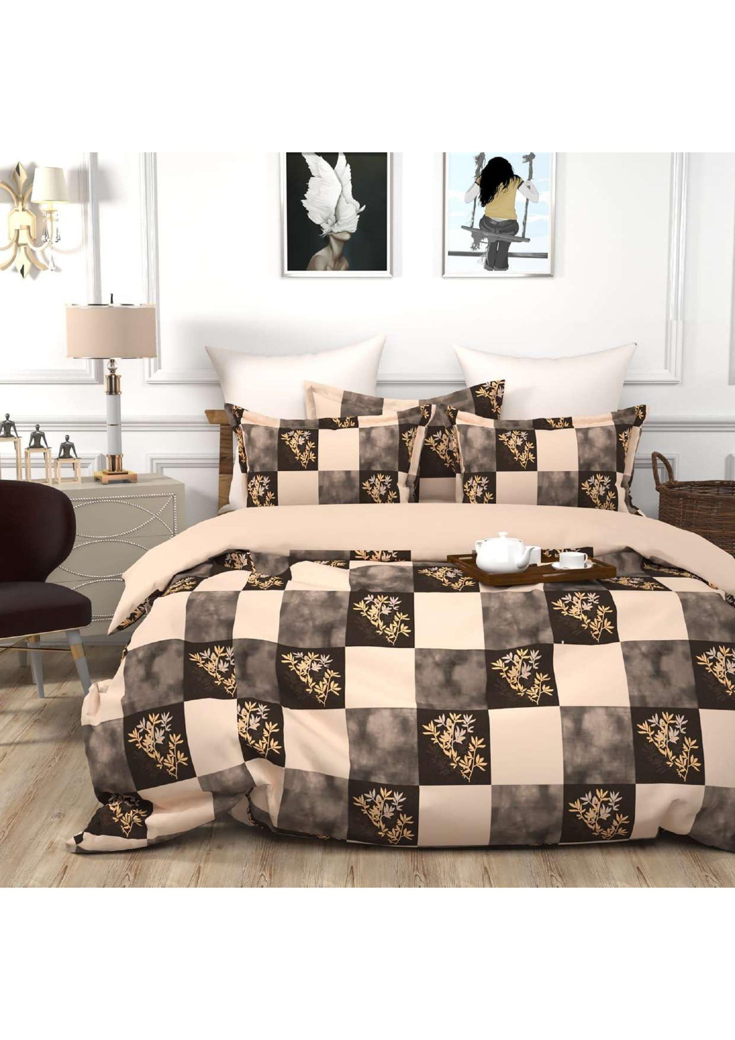 BS99: Kamet Double Bed Sheets Set With Dohar