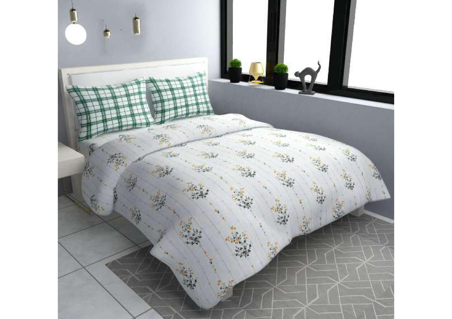 BS64: Perk Fitted S. King Double Bed Sheets