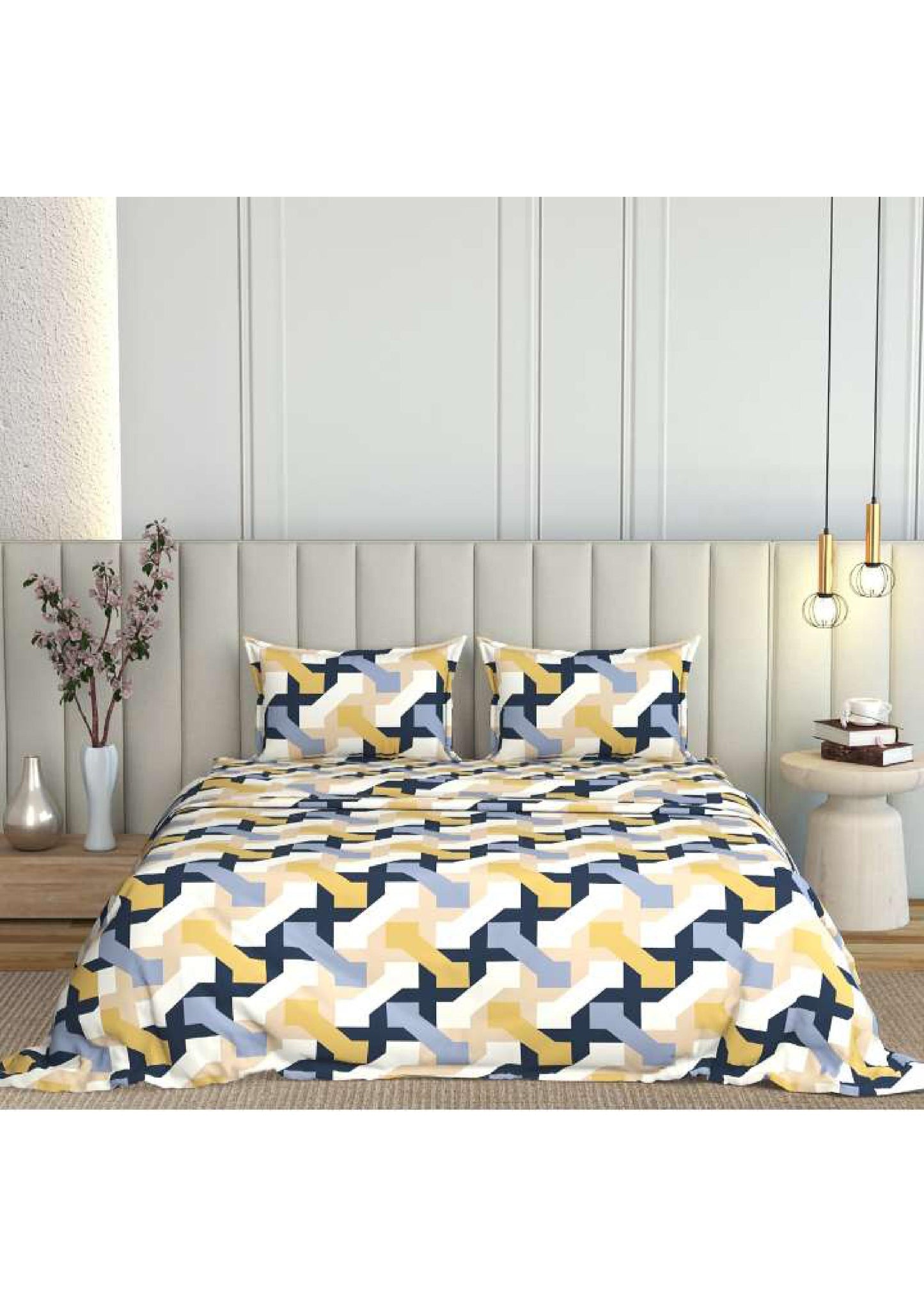 BS99: Kamet Double Bed Sheets Set With Dohar
