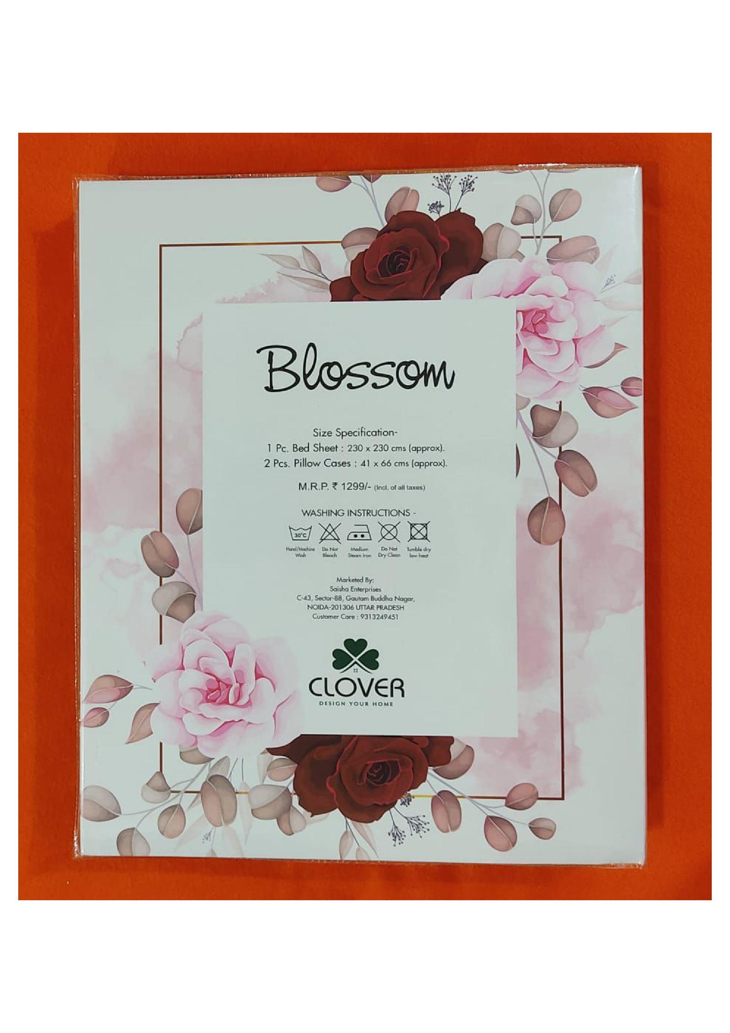 BS6: Blossom Book Fold Double Bed Sheets