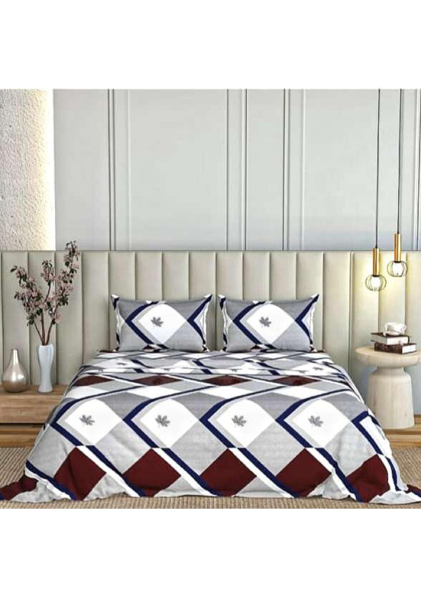 BS99: Kamet Double Bed Sheets Set With Dohar