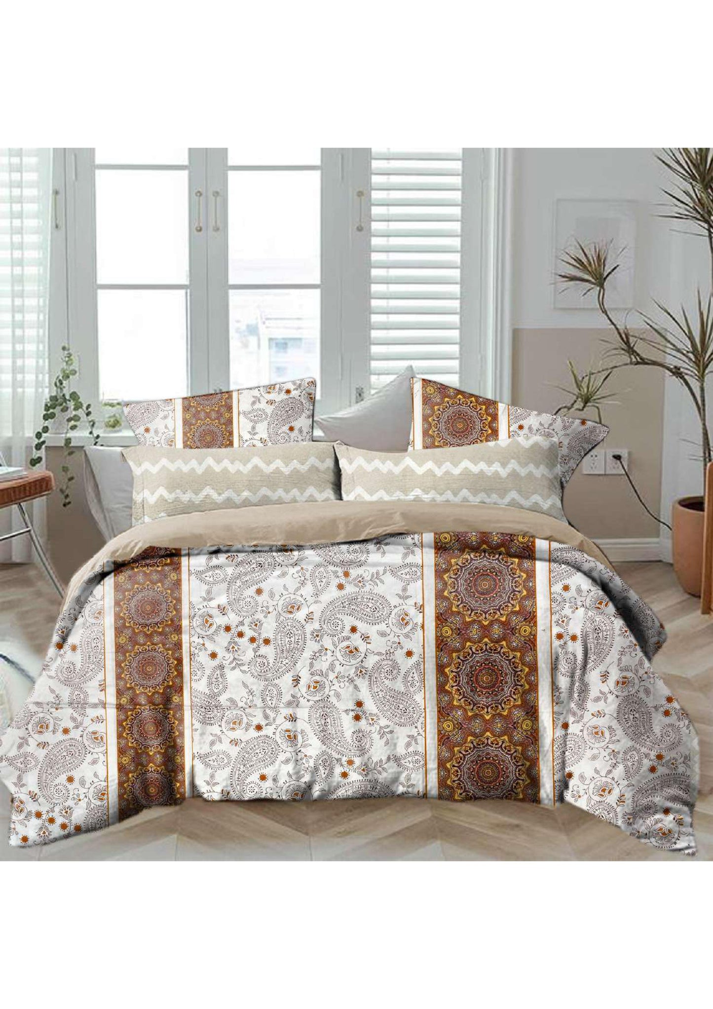 BS99: Kamet Double Bed Sheets Set With Dohar