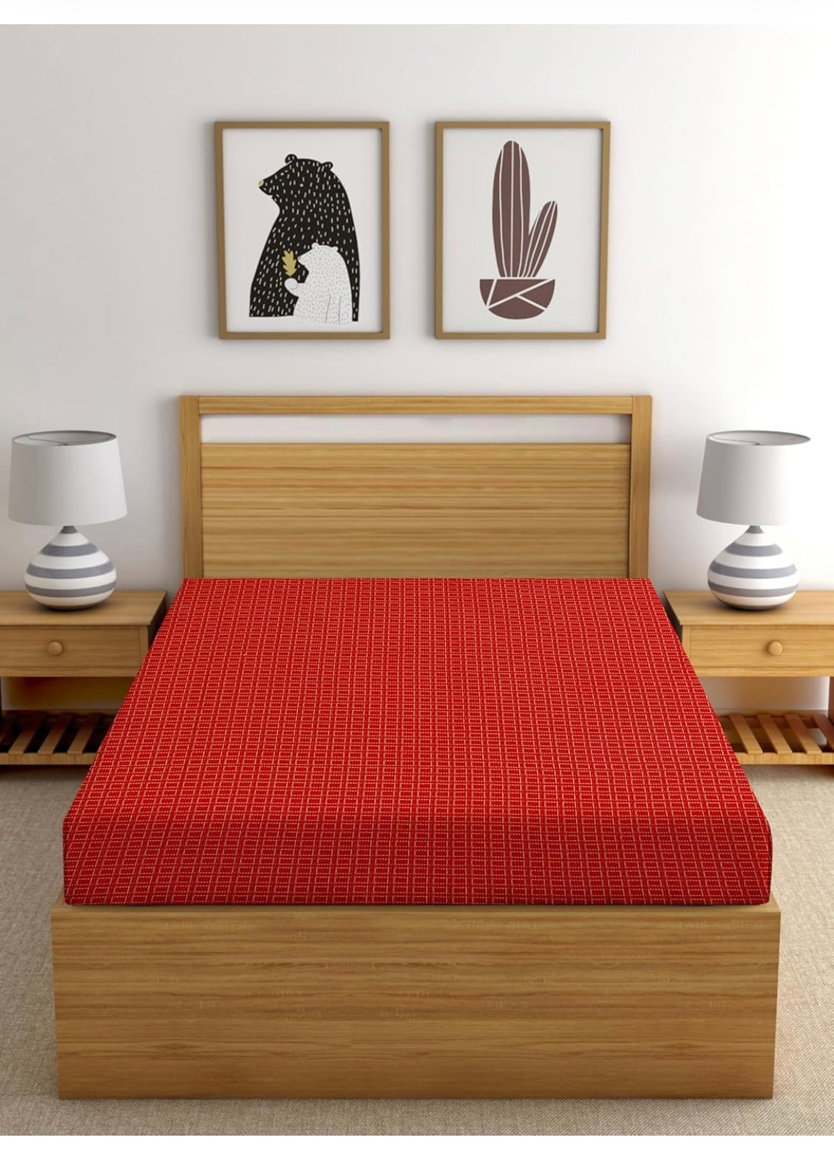 BS46: Soot Kapaas Double Bed Sheets