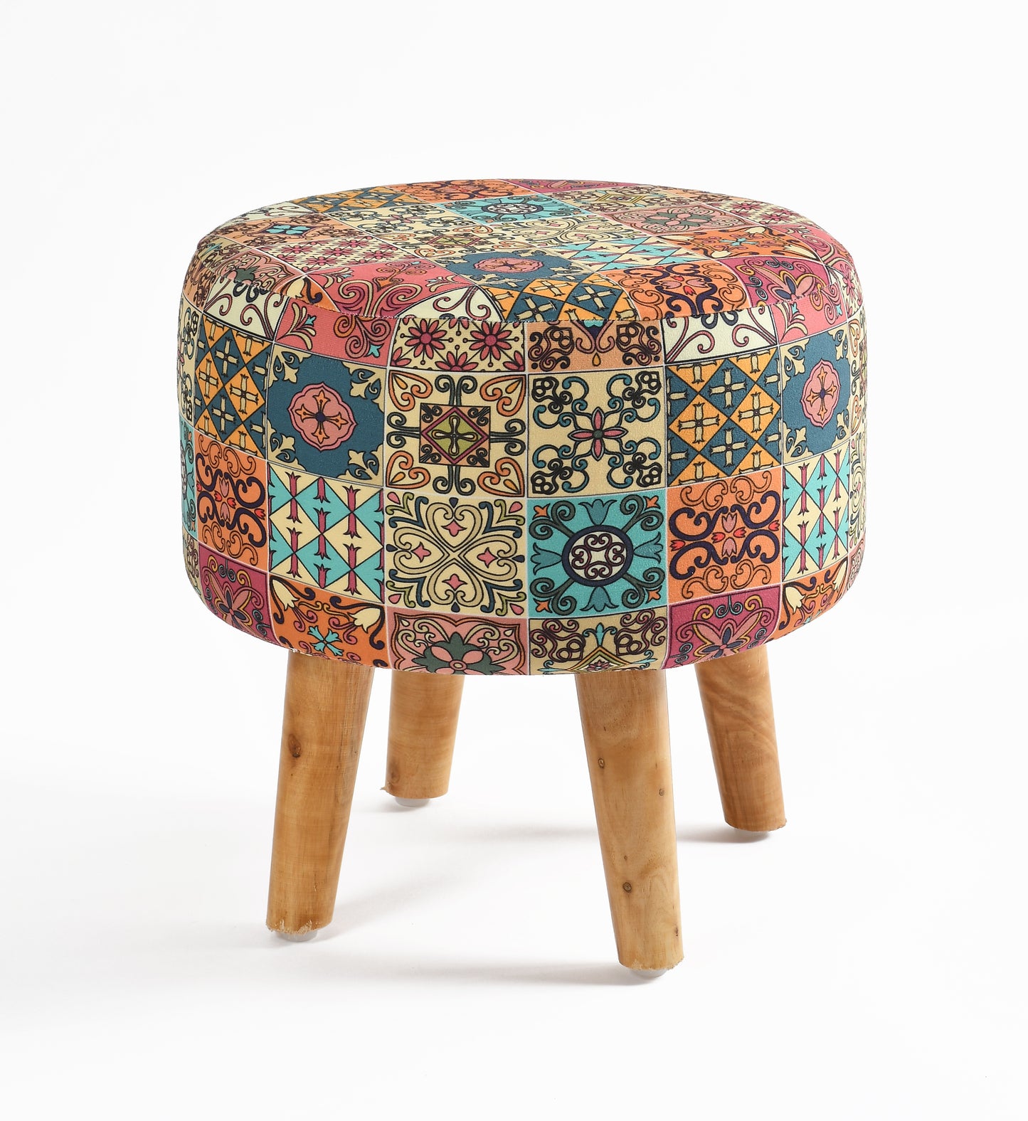 Warli Ottoman Stool - Printed