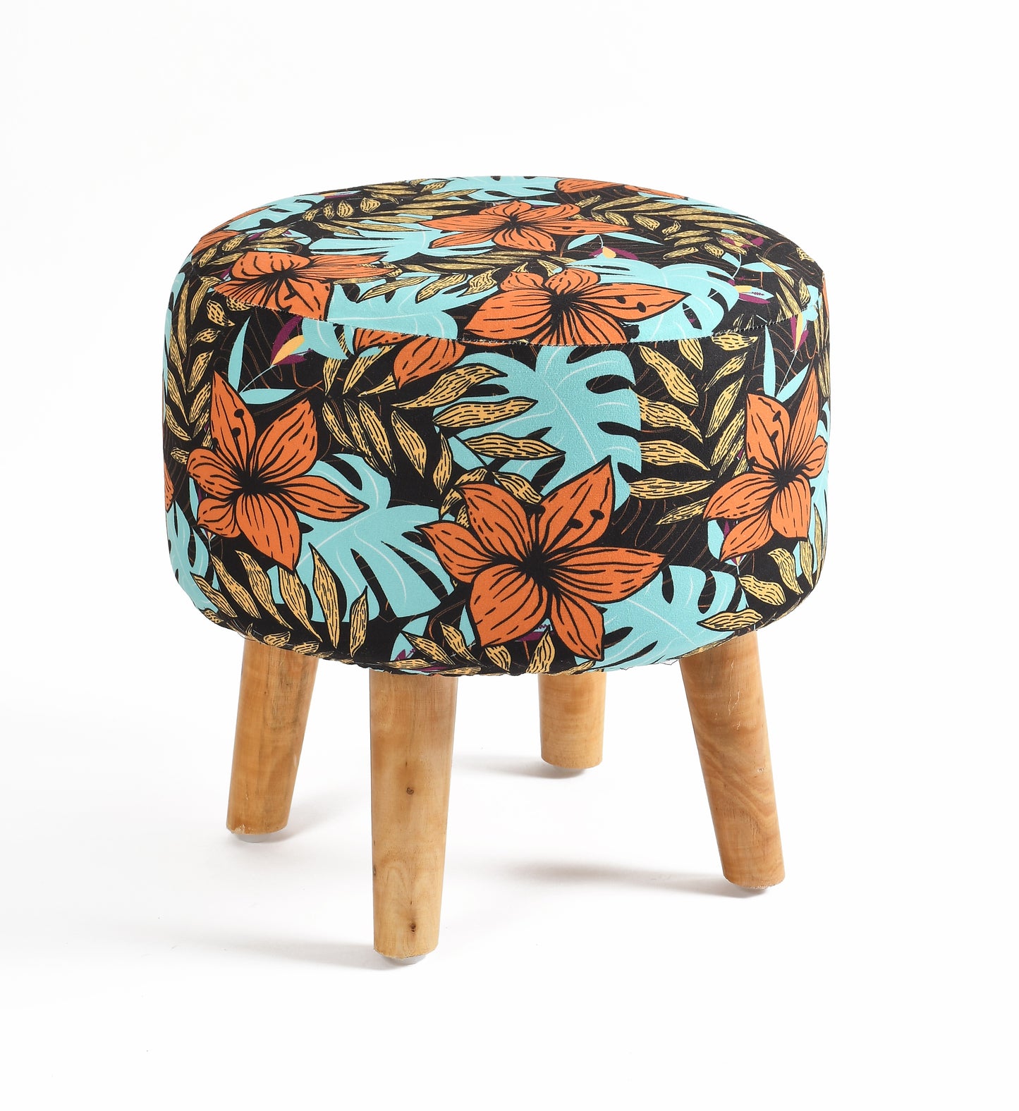 Warli Ottoman Stool - Printed