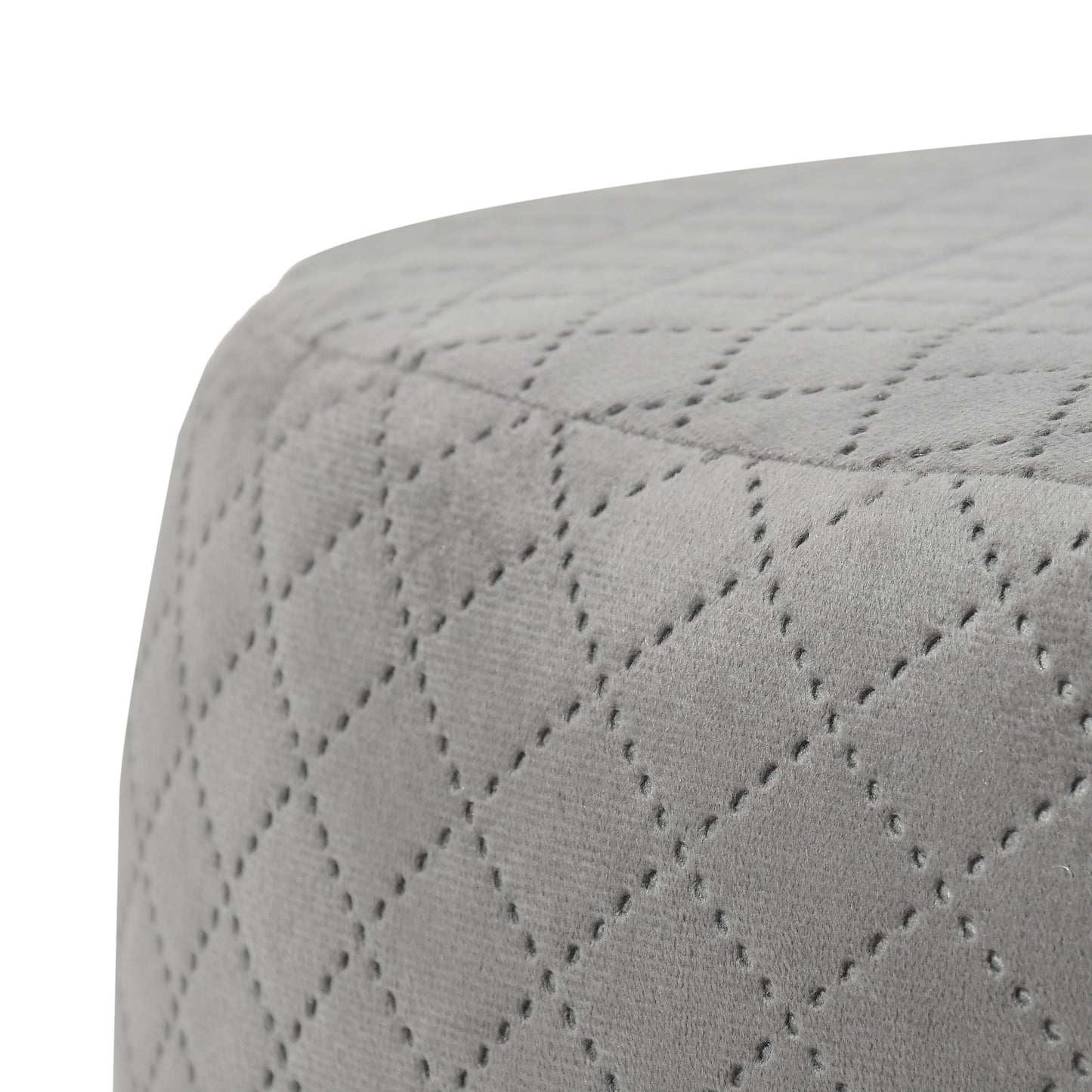 Kangra Ottoman Stool - Grey - Clover Home Furnishings