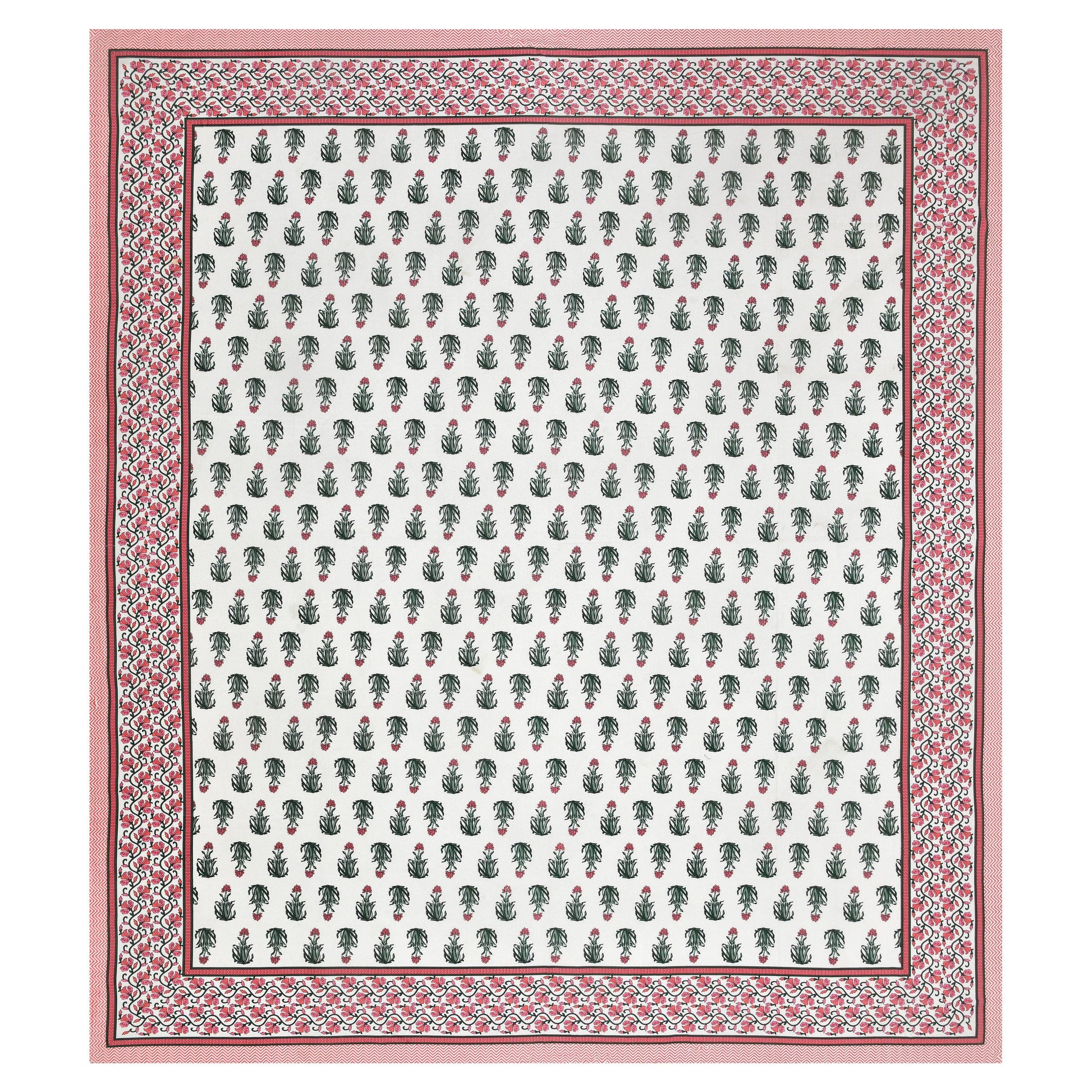 Tista 310 TC Cotton Bed Sheet with 2 Pillow Covers - Printed - Clover Home Furnishings