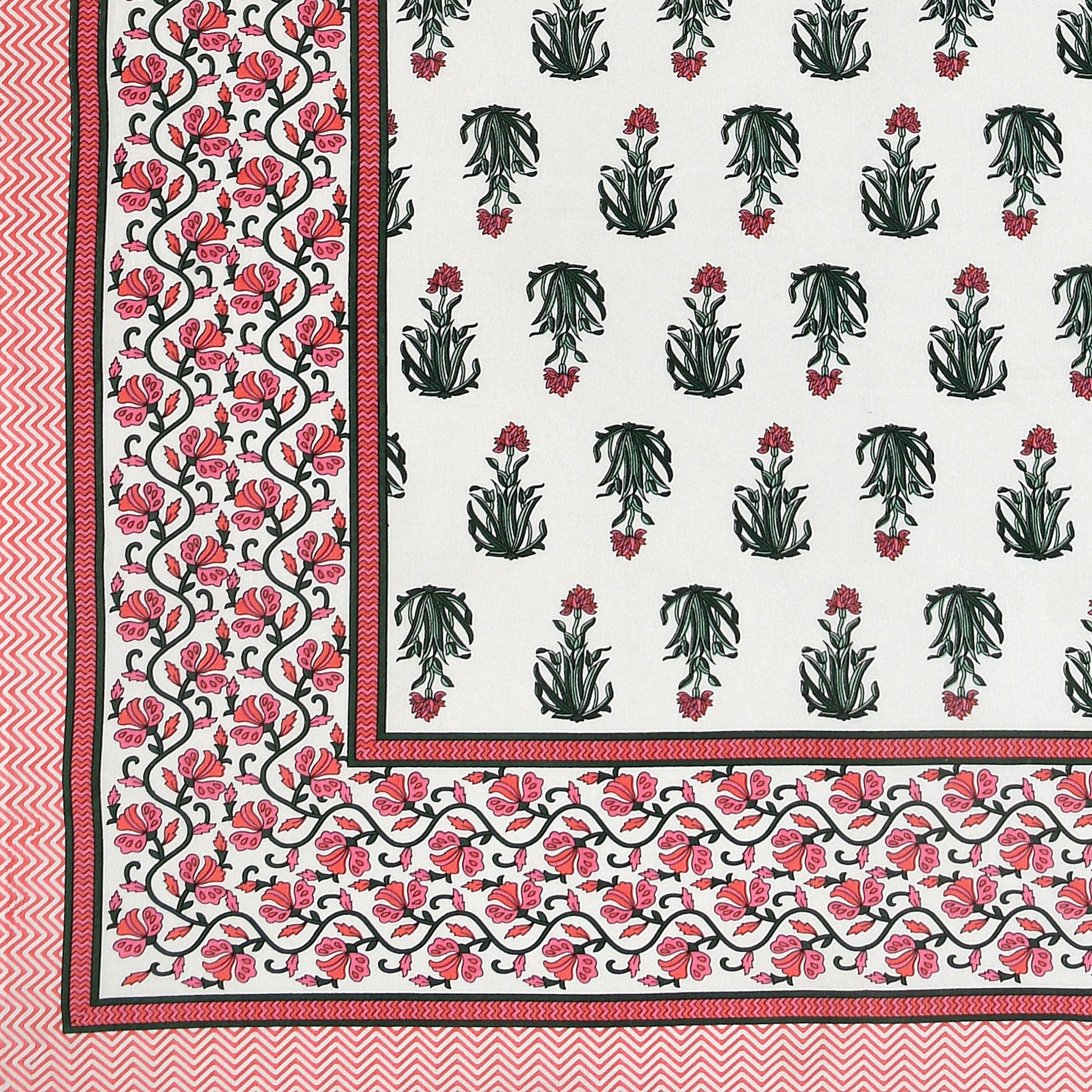 Tista 310 TC Cotton Bed Sheet with 2 Pillow Covers - Printed - Clover Home Furnishings