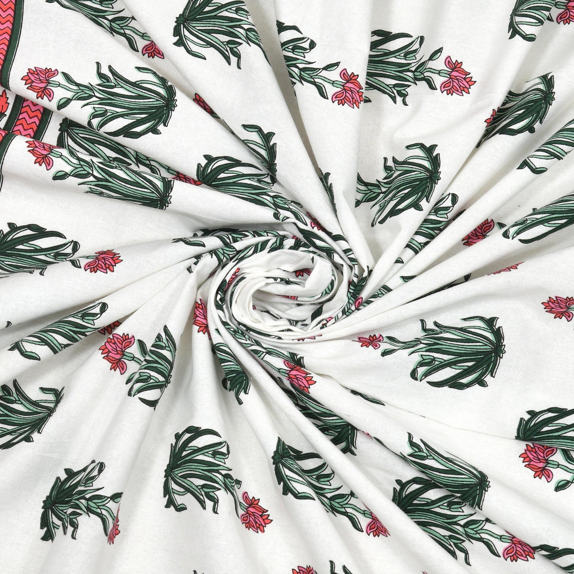 Tista 310 TC Cotton Bed Sheet with 2 Pillow Covers - Printed - Clover Home Furnishings