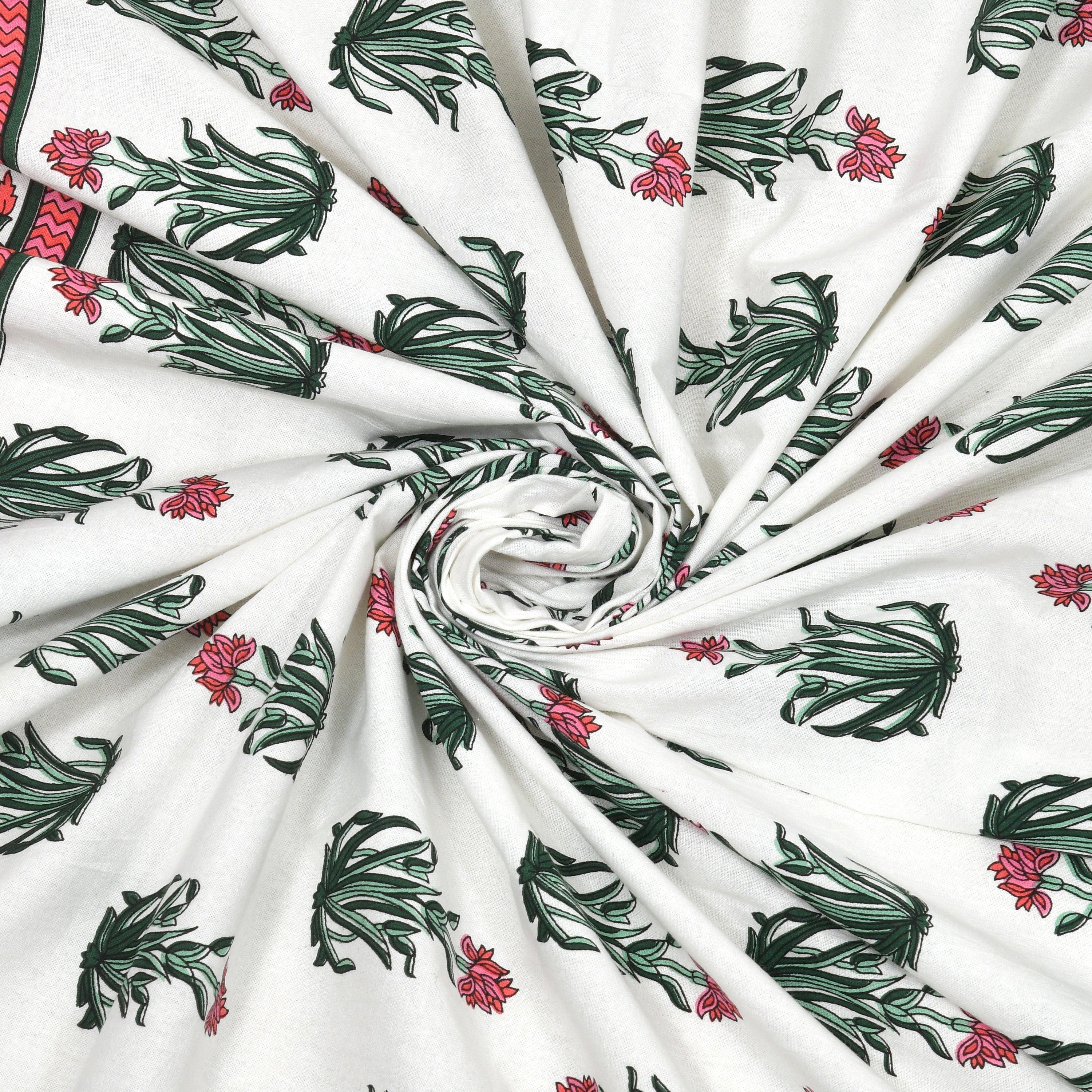 Tista 310 TC Cotton Bed Sheet with 2 Pillow Covers - Printed - Clover Home Furnishings