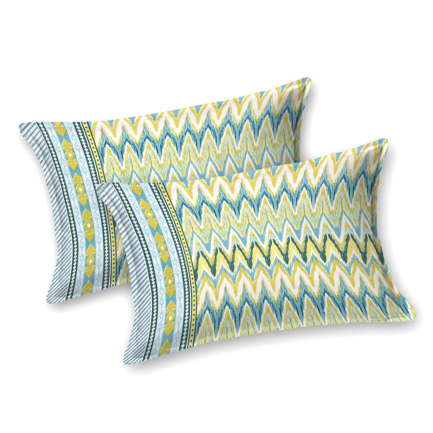 Mahanadi 310 TC Cotton Bed Sheet with 2 Pillow Covers - Printed - Clover Home Furnishings