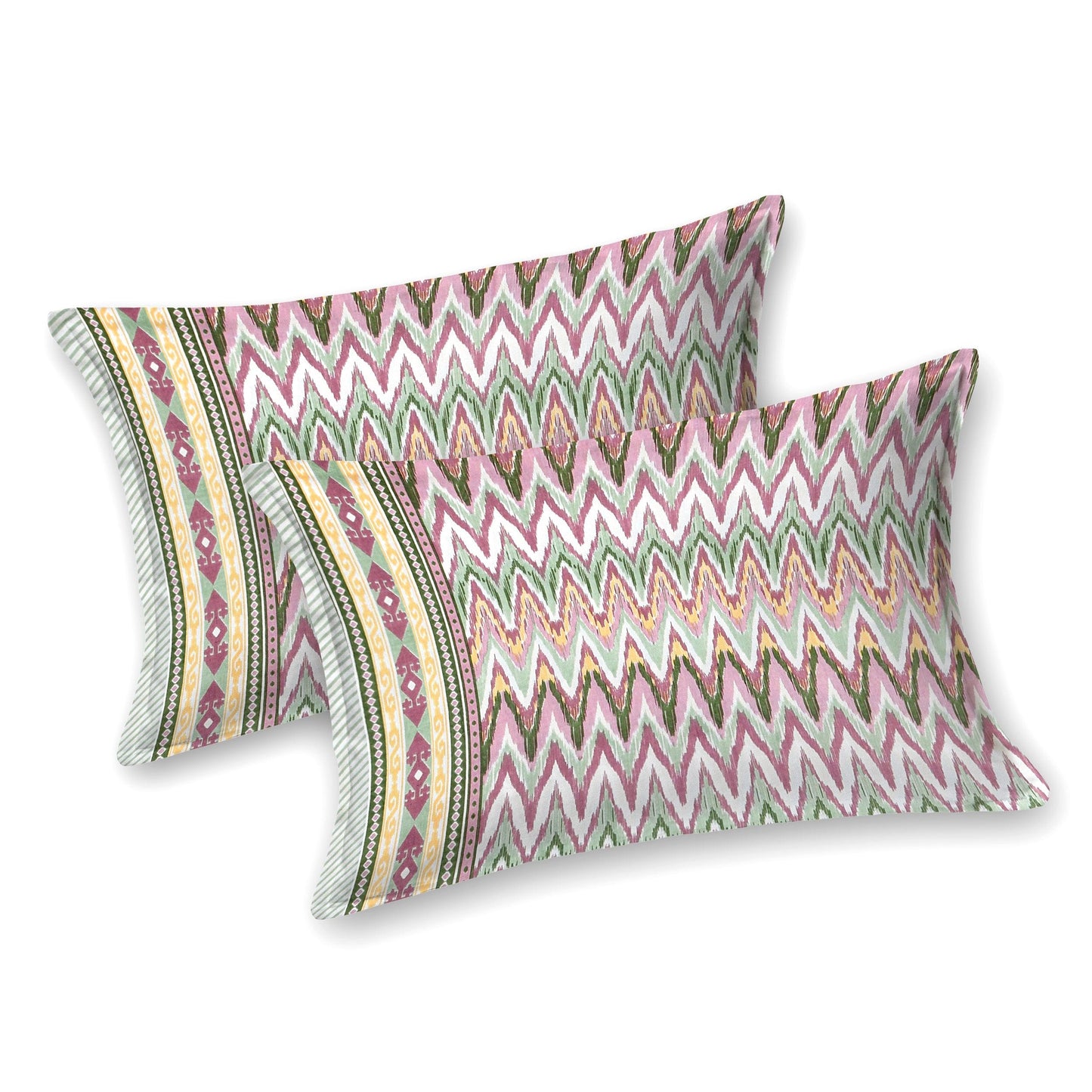 Mahanadi 310 TC Cotton Bed Sheet with 2 Pillow Covers - Printed - Clover Home Furnishings