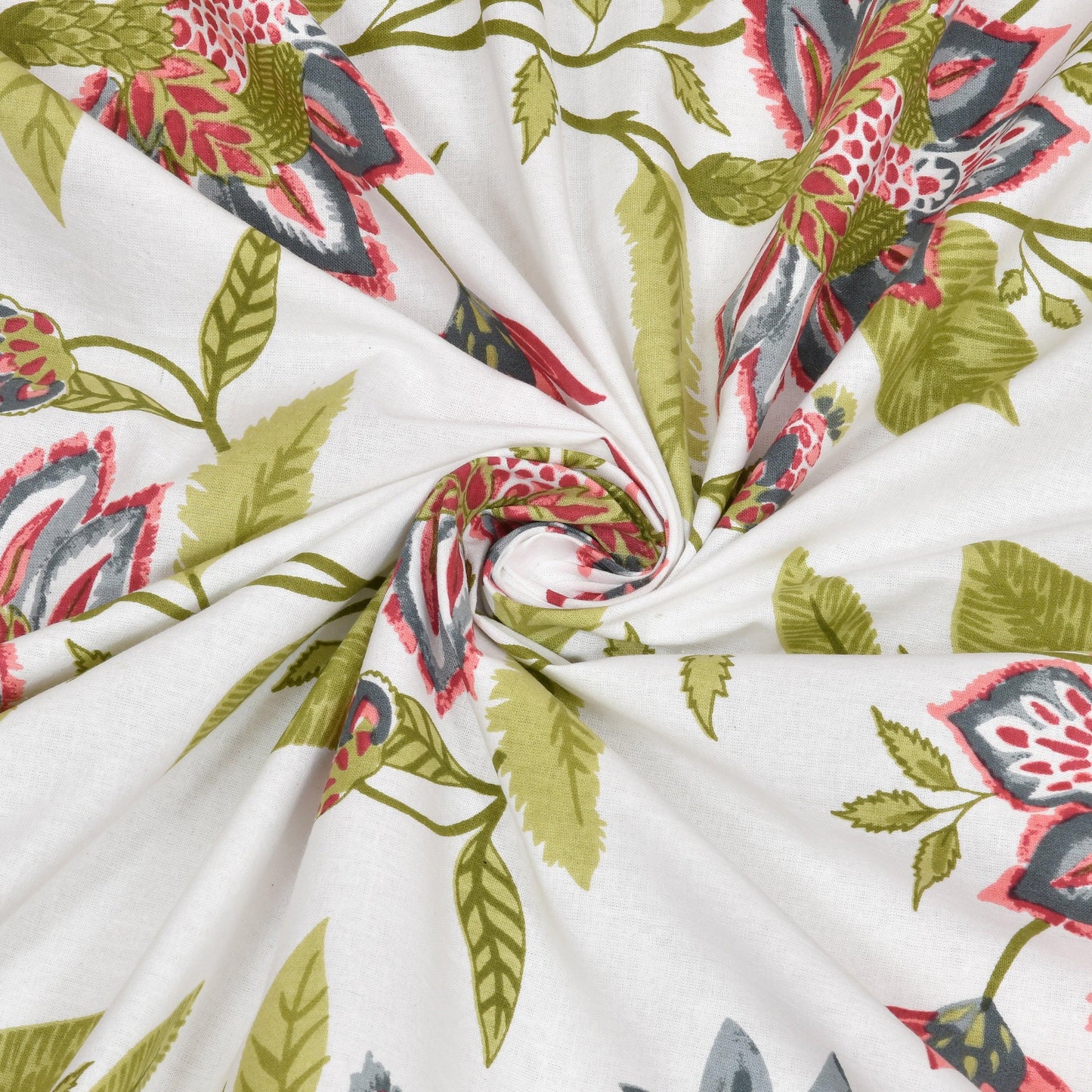 Mahanadi 310 TC Cotton Bed Sheet with 2 Pillow Covers - Printed - Clover Home Furnishings