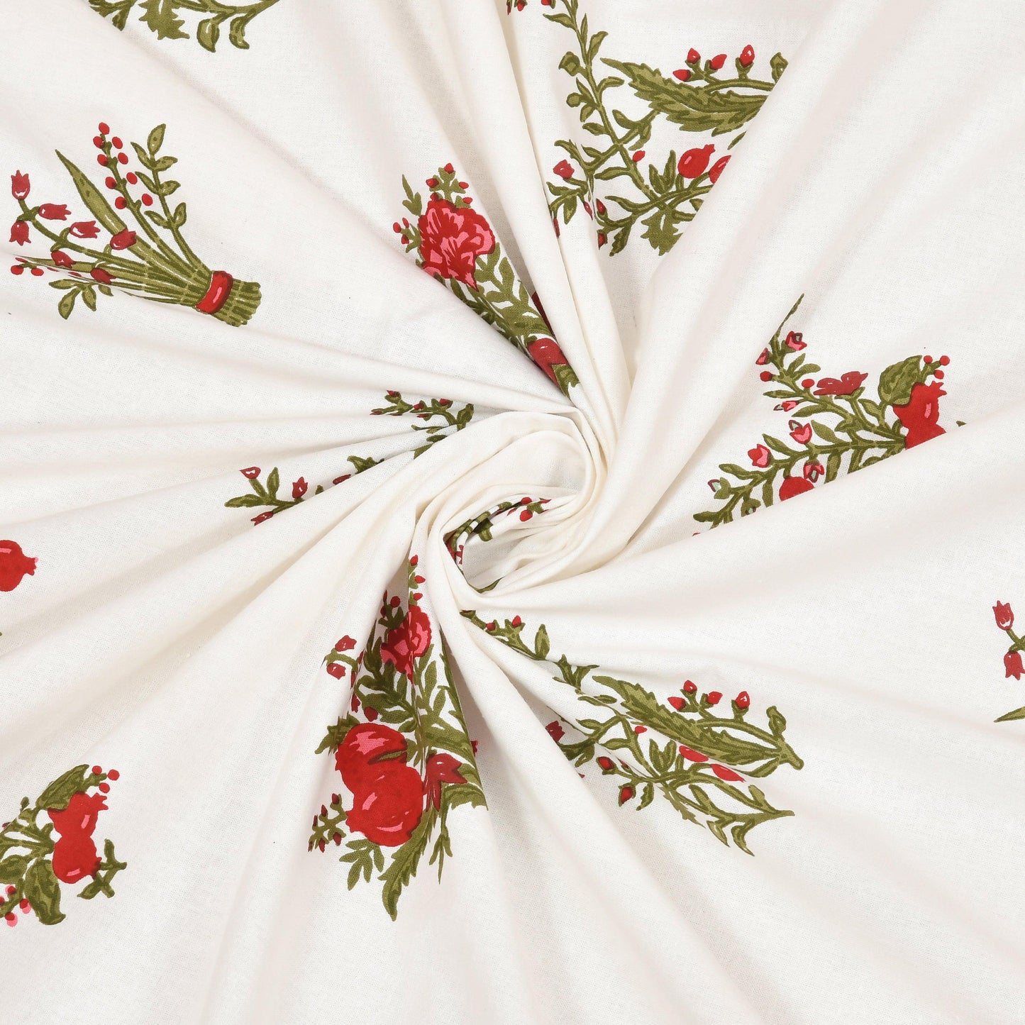Mahanadi 310 TC Cotton Bed Sheet with 2 Pillow Covers - Printed - Clover Home Furnishings