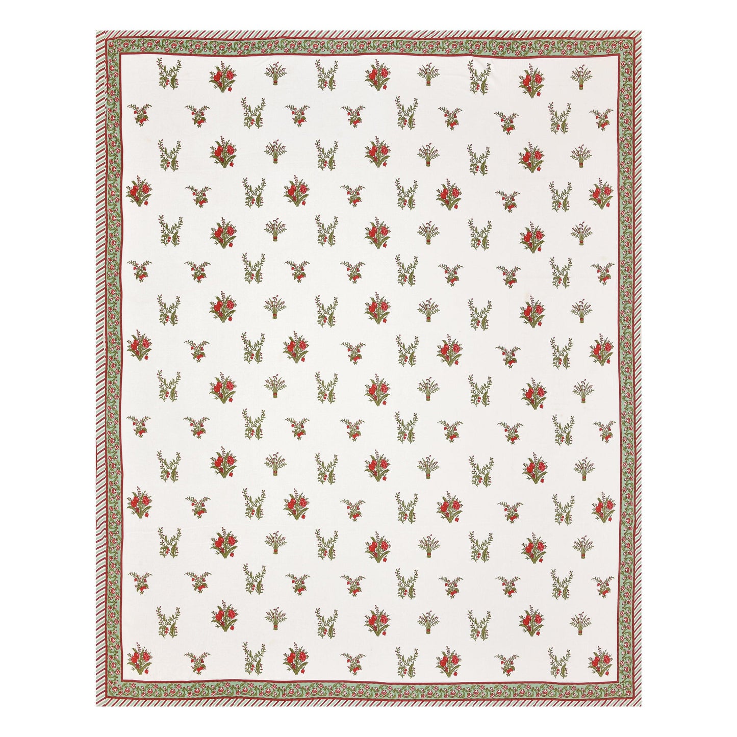 Mahanadi 310 TC Cotton Bed Sheet with 2 Pillow Covers - Printed - Clover Home Furnishings