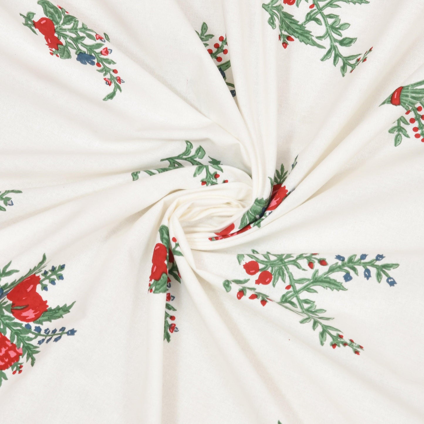 Mahanadi 310 TC Cotton Bed Sheet with 2 Pillow Covers - Printed - Clover Home Furnishings