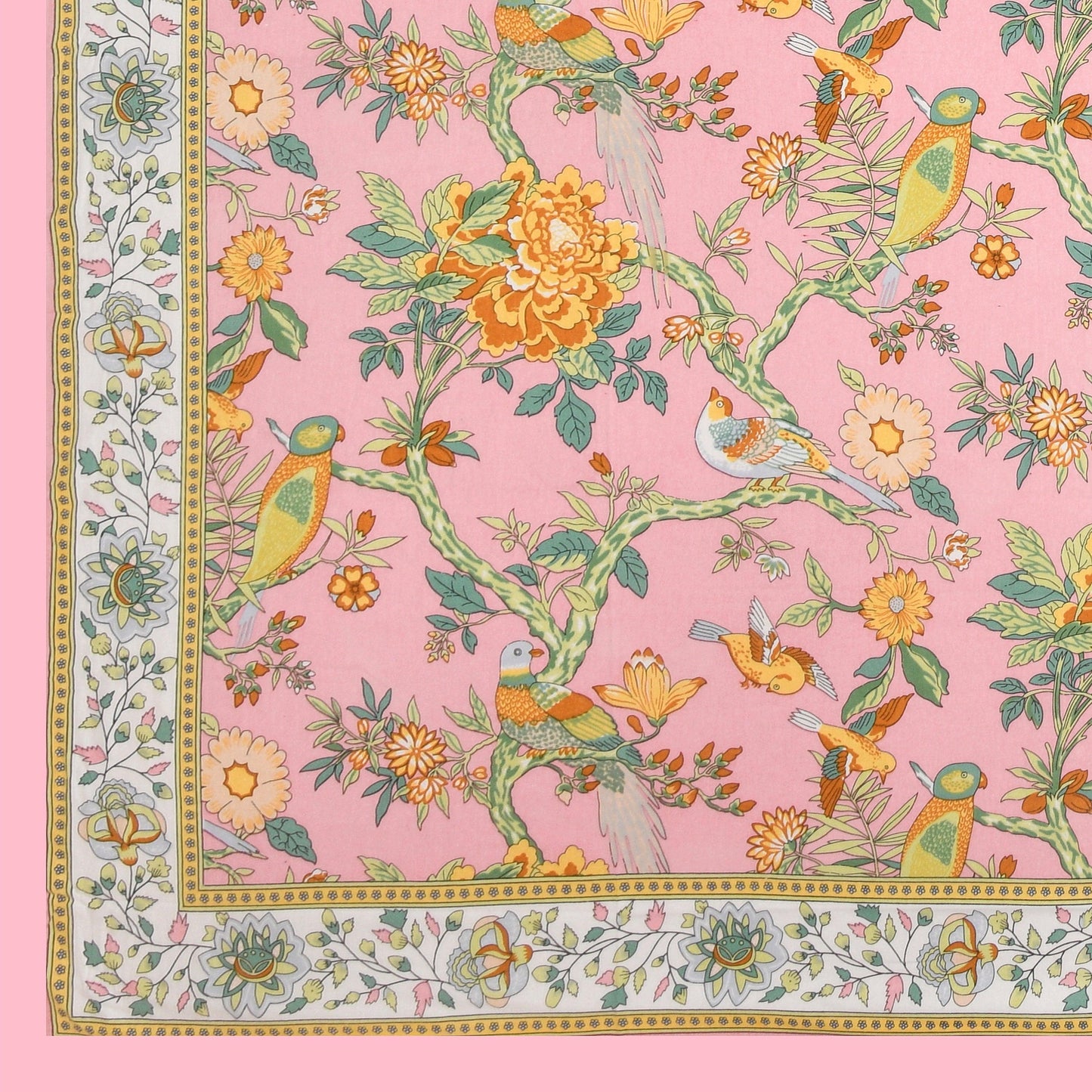Mahanadi 310 TC Cotton Bed Sheet with 2 Pillow Covers - Printed - Clover Home Furnishings