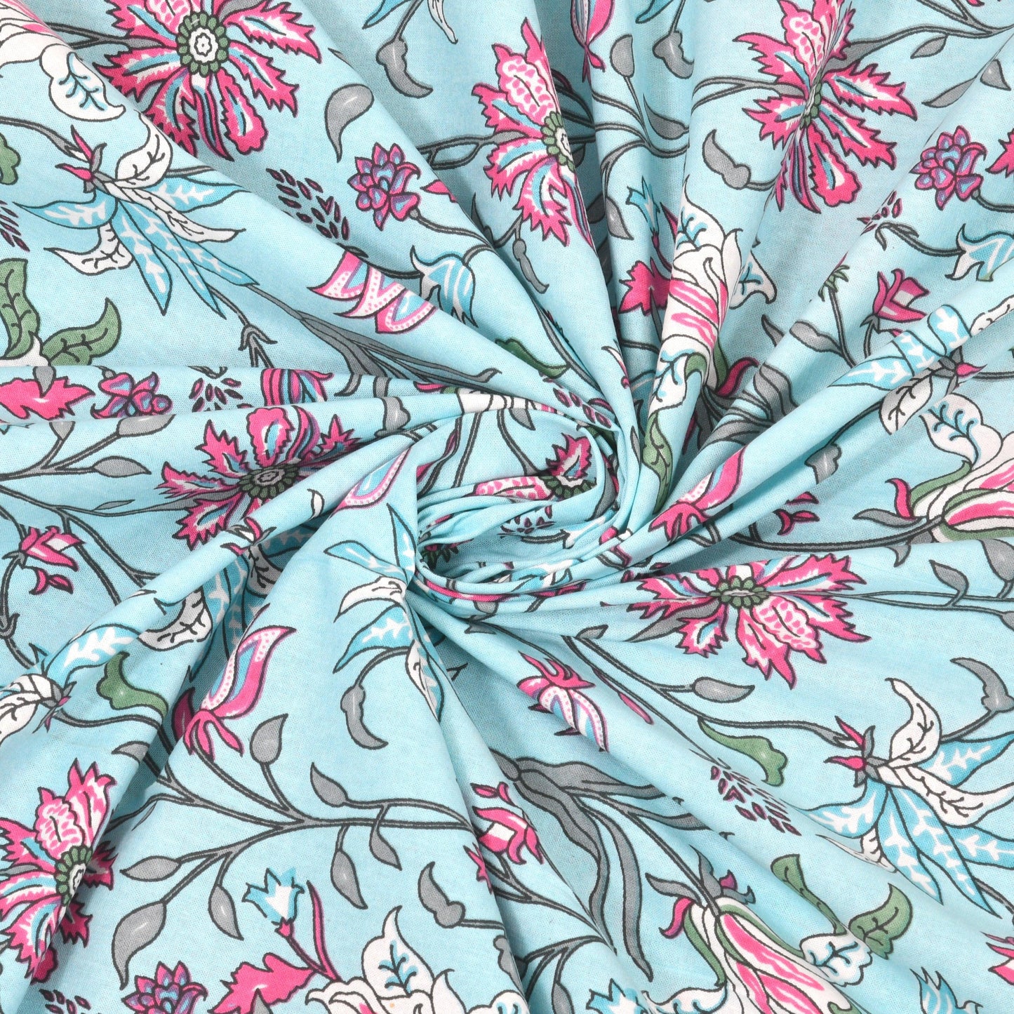 Mahanadi 310 TC Cotton Bed Sheet with 2 Pillow Covers - Printed - Clover Home Furnishings