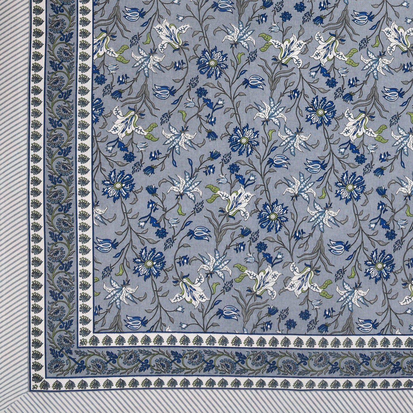 Mahanadi 310 TC Cotton Bed Sheet with 2 Pillow Covers - Printed - Clover Home Furnishings