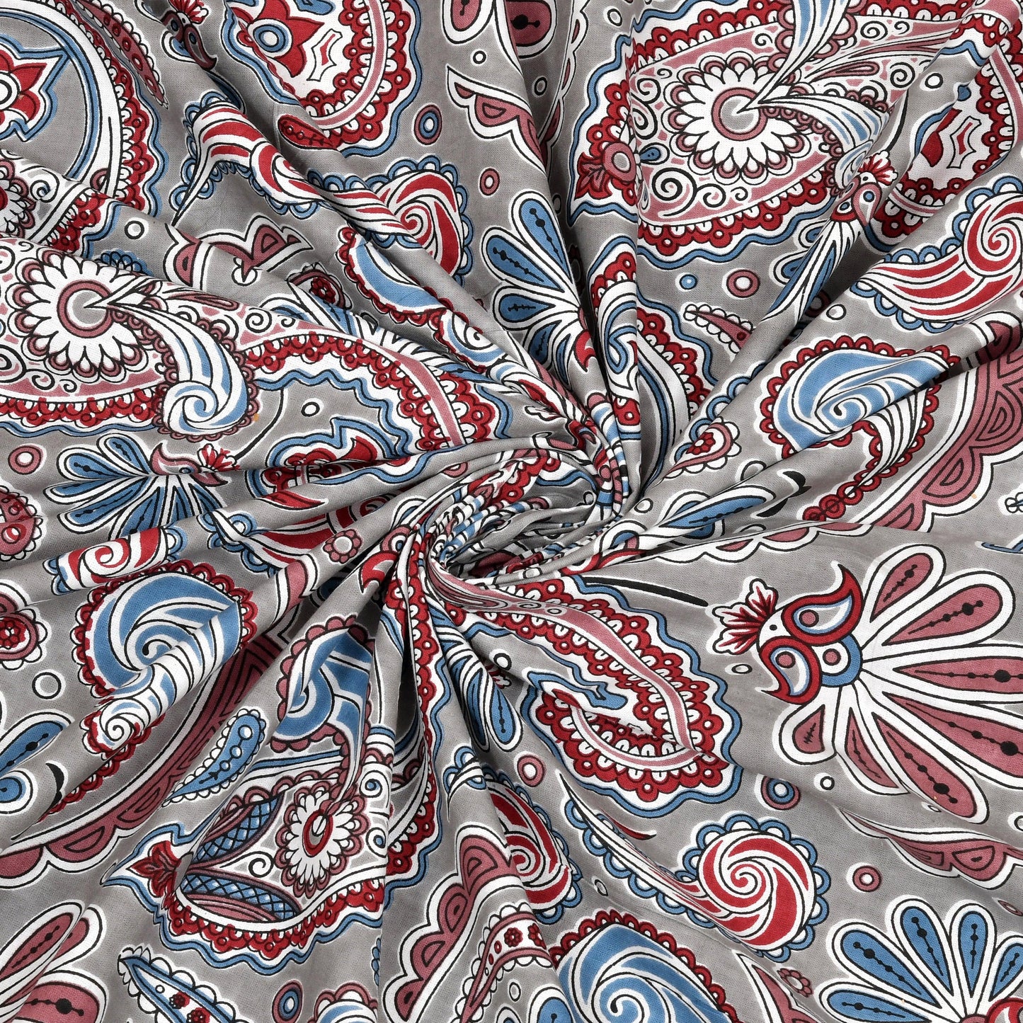 Mahanadi 310 TC Cotton Bed Sheet with 2 Pillow Covers - Printed - Clover Home Furnishings