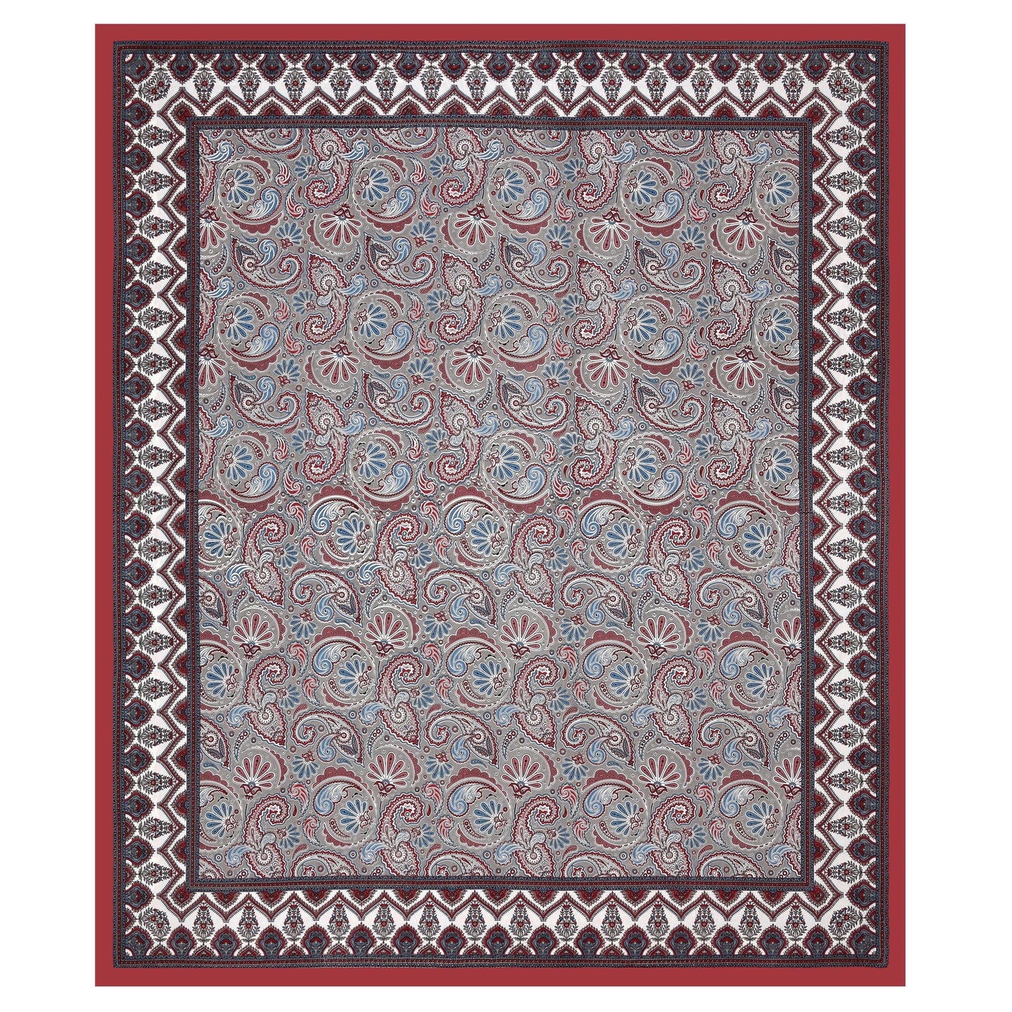 Mahanadi 310 TC Cotton Bed Sheet with 2 Pillow Covers - Printed - Clover Home Furnishings