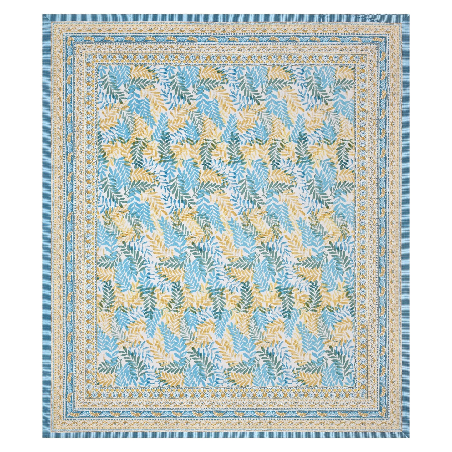 Mahanadi 310 TC Cotton Bed Sheet with 2 Pillow Covers - Printed - Clover Home Furnishings