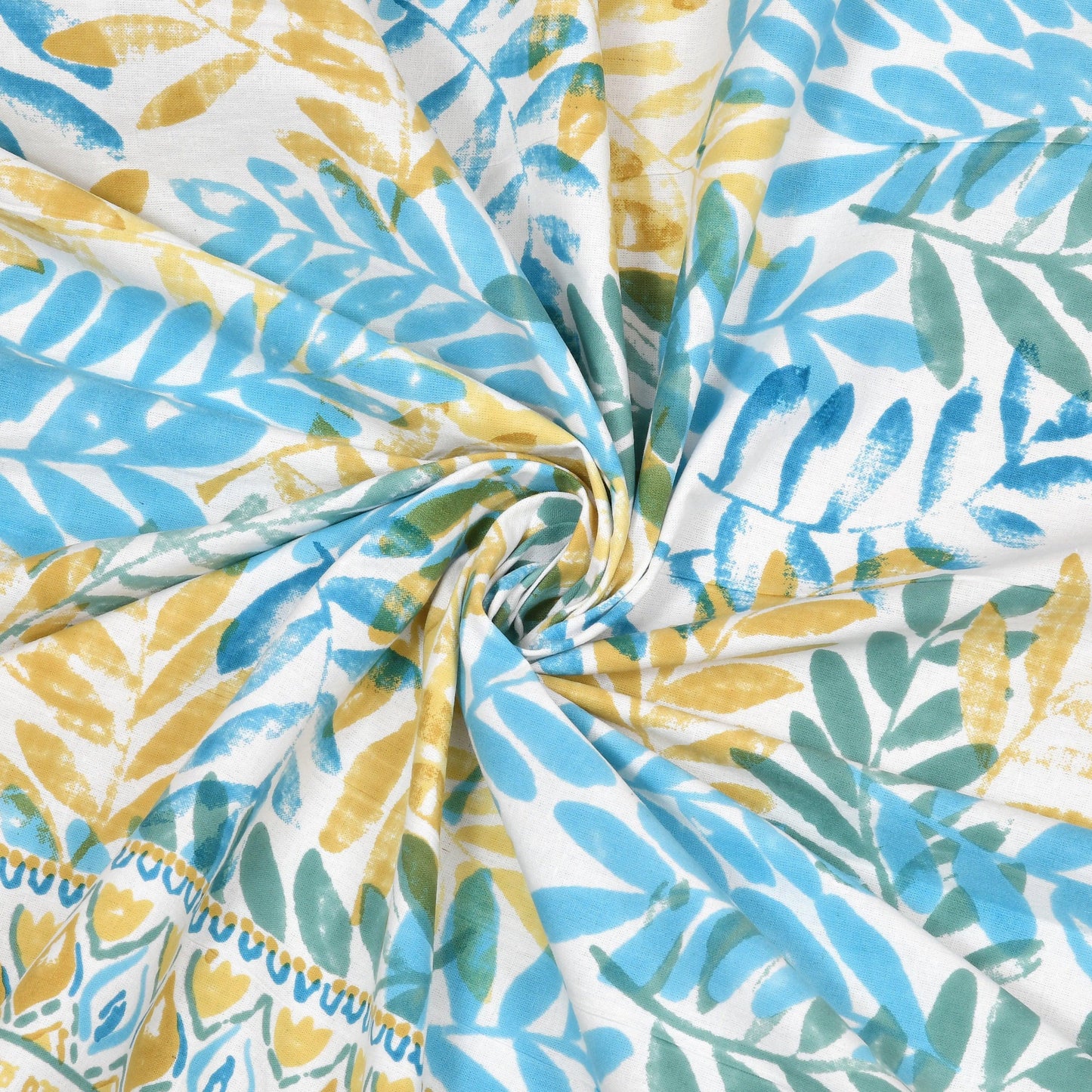 Mahanadi 310 TC Cotton Bed Sheet with 2 Pillow Covers - Printed - Clover Home Furnishings