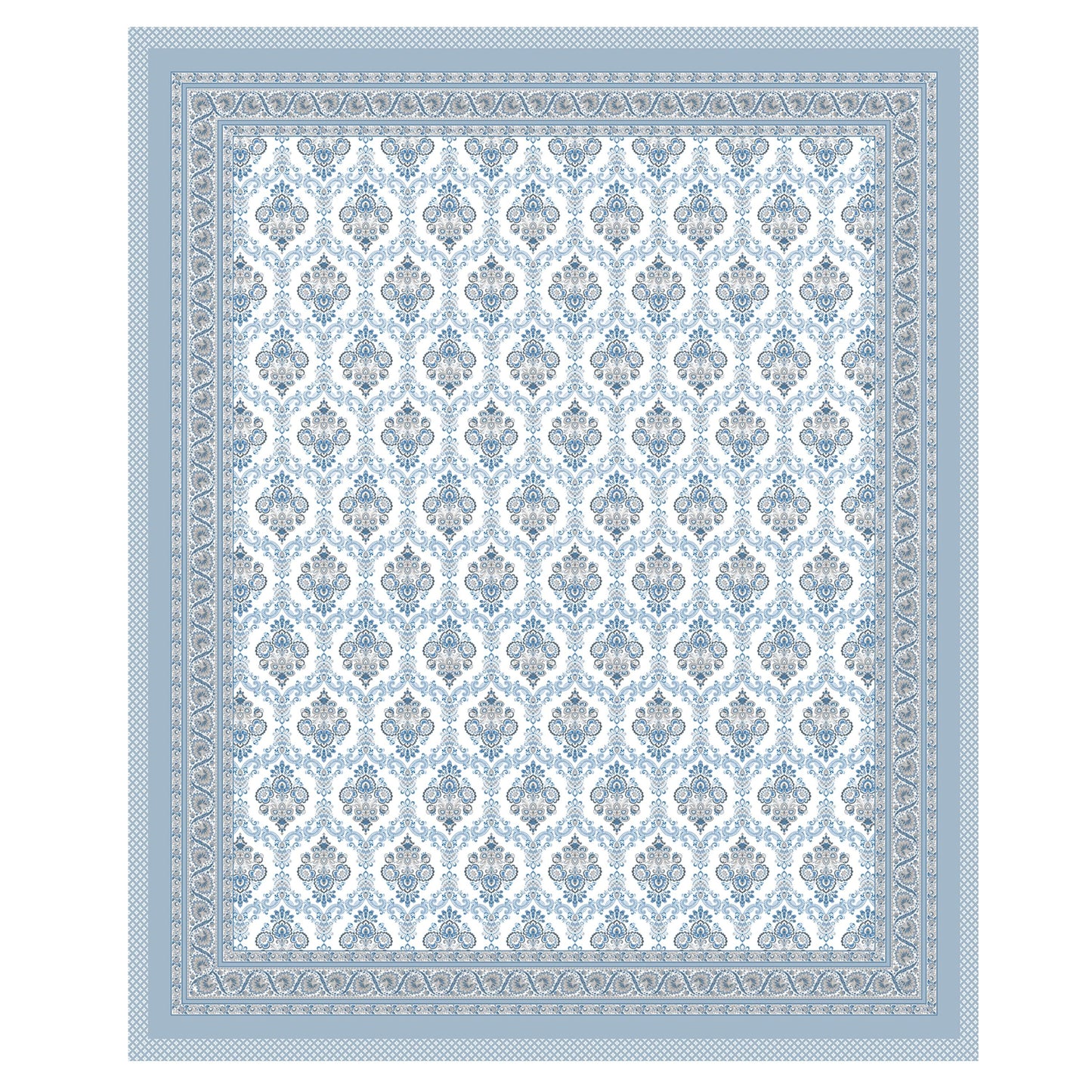 Mahanadi 310 TC Cotton Bed Sheet with 2 Pillow Covers - Printed - Clover Home Furnishings
