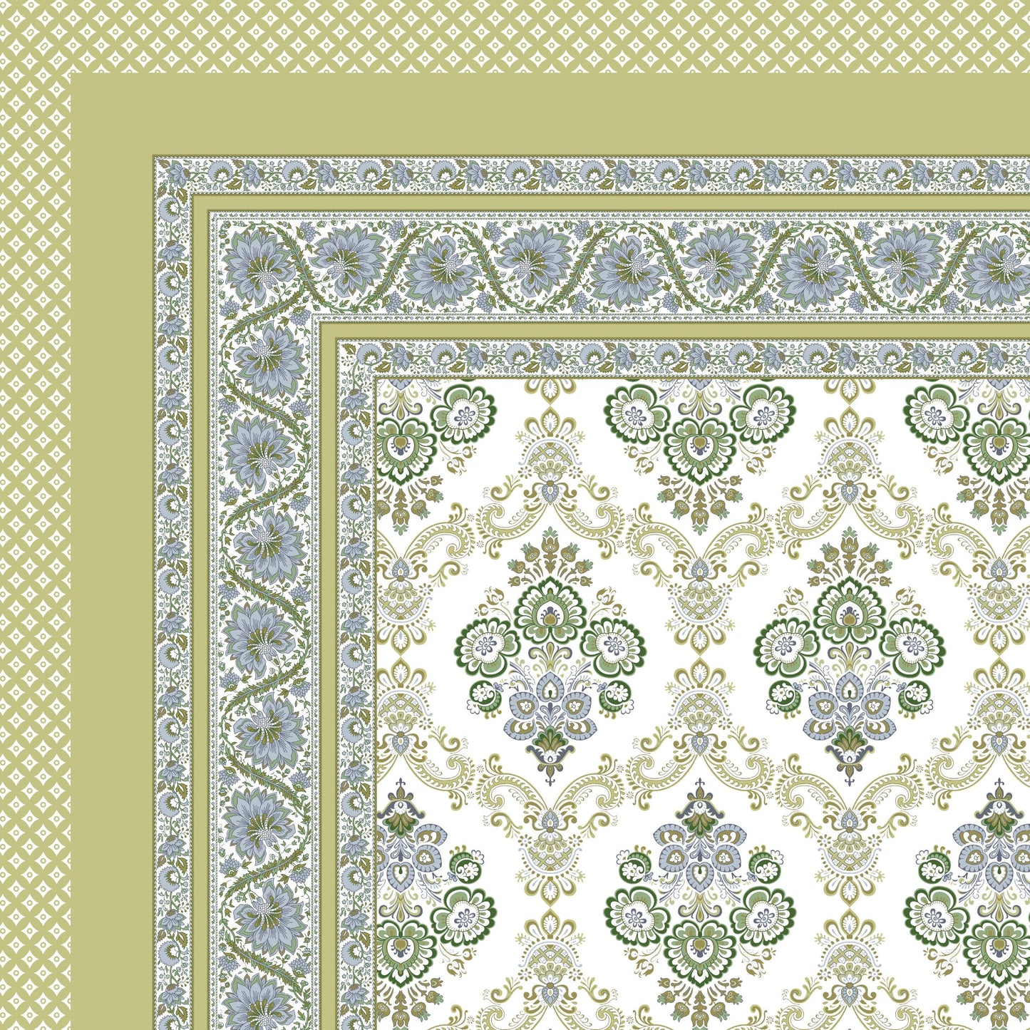 Mahanadi 310 TC Cotton Bed Sheet with 2 Pillow Covers - Printed - Clover Home Furnishings