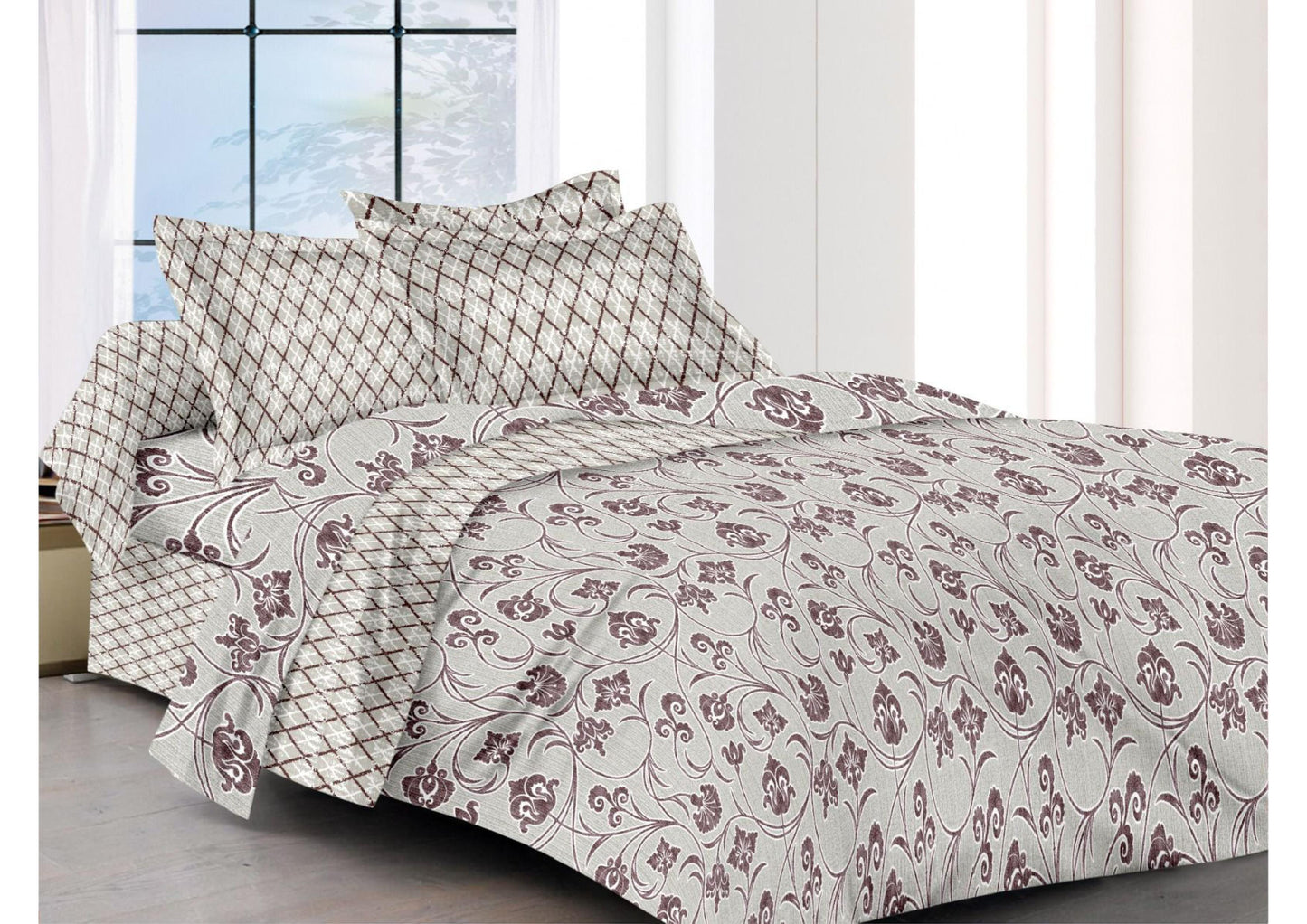 BS169: Buggati Cotton Double Bed Sheets