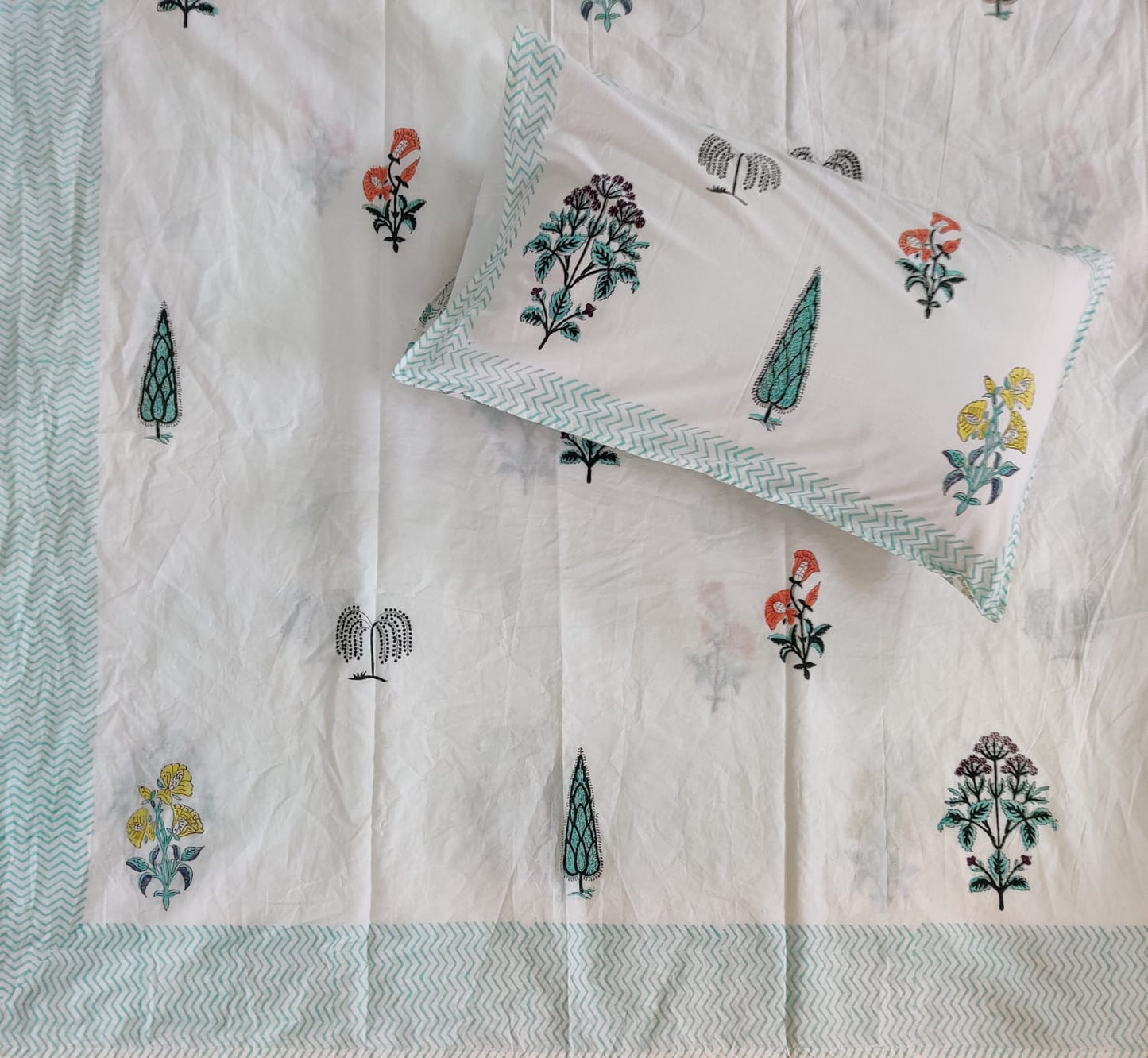 BS187: Hastakala S. King Double Bed Sheets