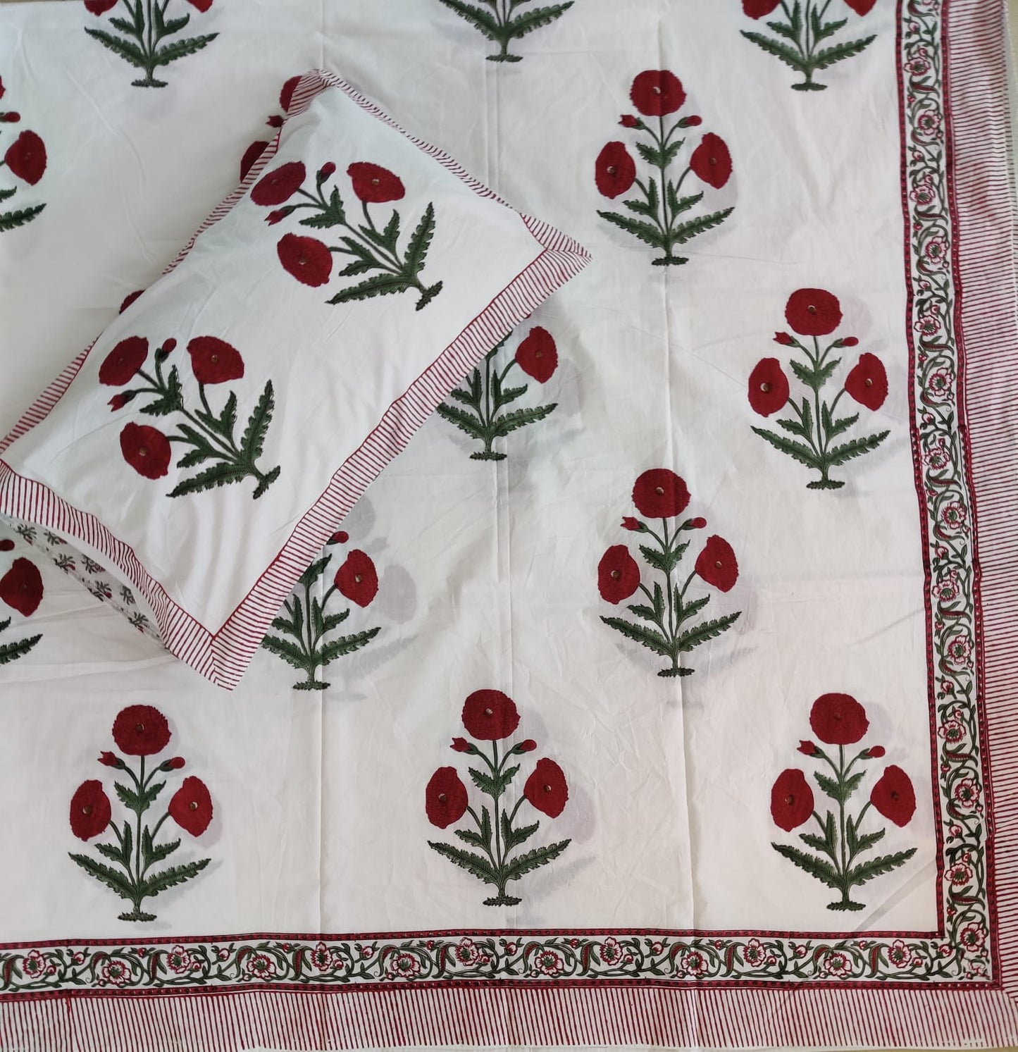 BS187: Hastakala S. King Double Bed Sheets